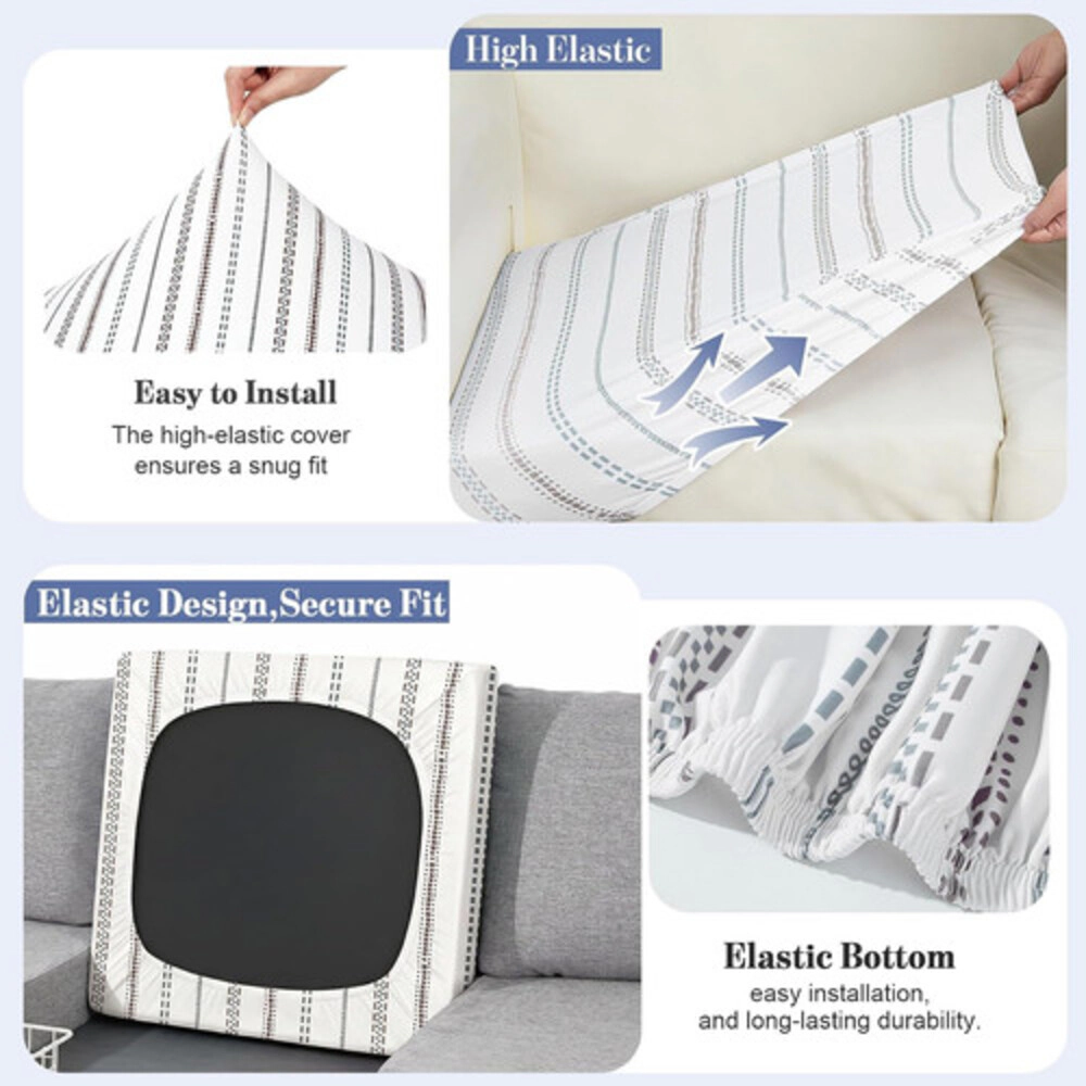 Rocky Peak Living Unisex Stretch Outdoor Patio Cushion Covers 8 Piece Set