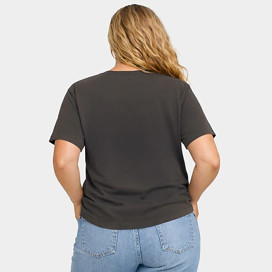 Simply Sage Market - Women's Plus Sized Garment Dyed Graphic T-Shirt - Bats Orange Stripes