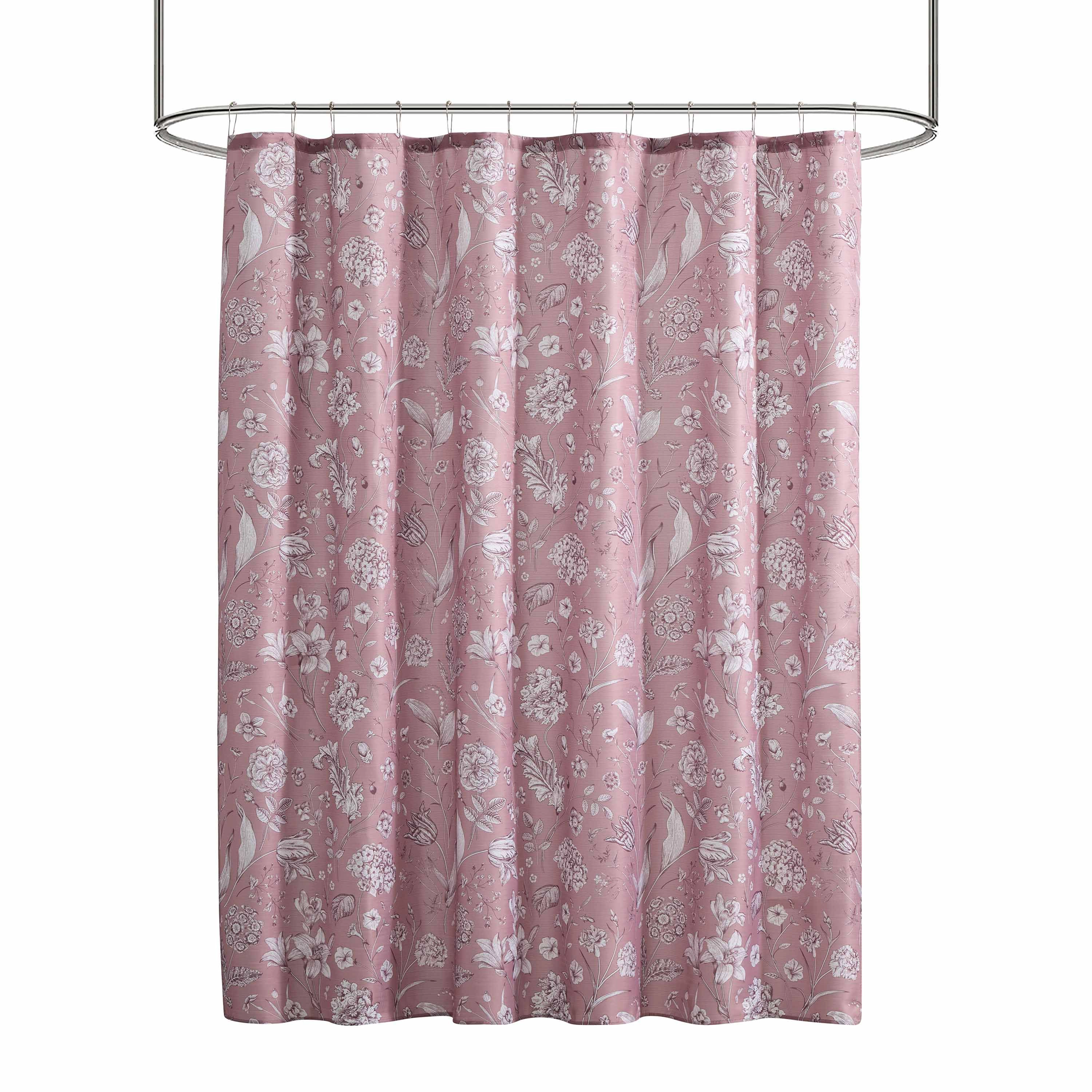 Kate Aurora Shabby Chic Floral Garden Fabric Shower Curtain