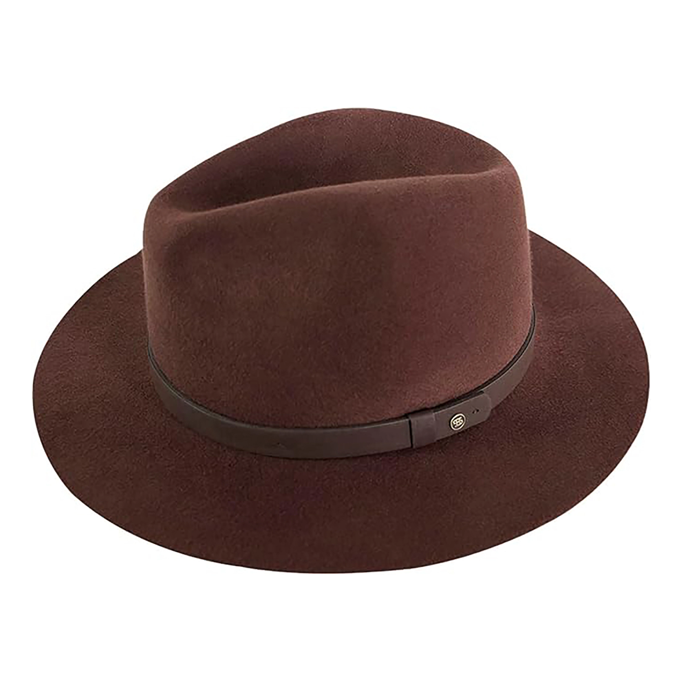 Bryson Wool Felt Fedora Hat–100% Wool, Wide Brim, Water Repellent, UPF 50+ Sun Protection, Unisex Dress Hats for Outdoor