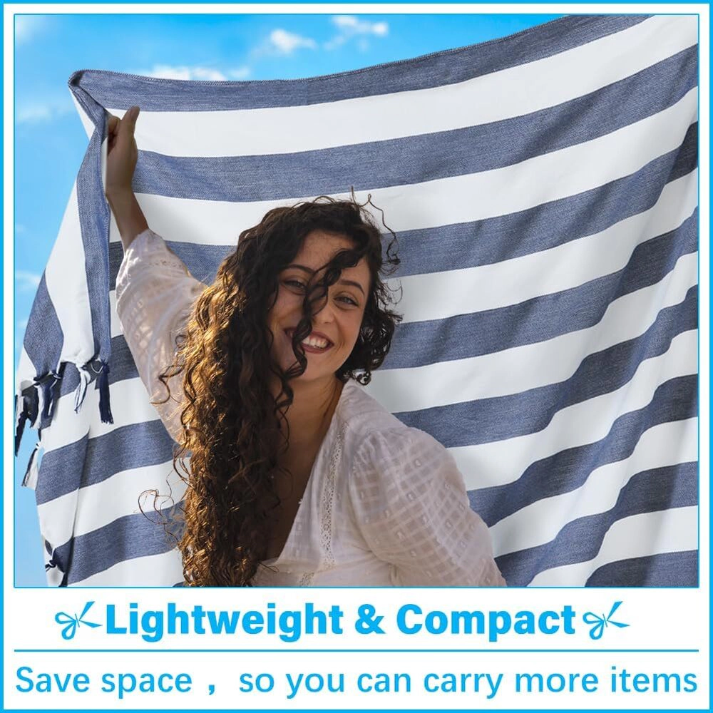 Technopliance Oversized Turkish Beach Towel Blanket 88 x 82 Inch