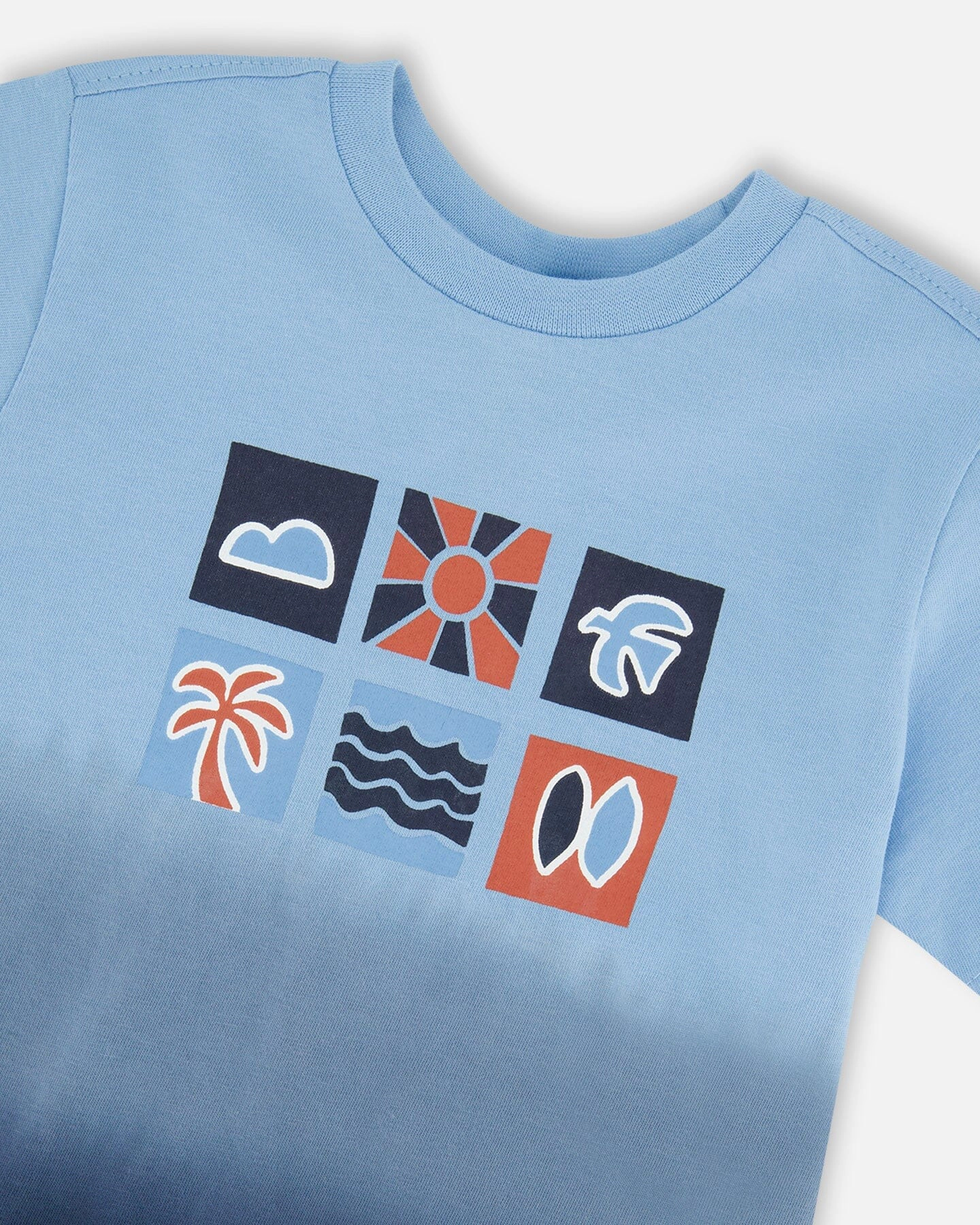 Deux par Boys Organic Cotton Short Sleeve T-Shirt Gradient