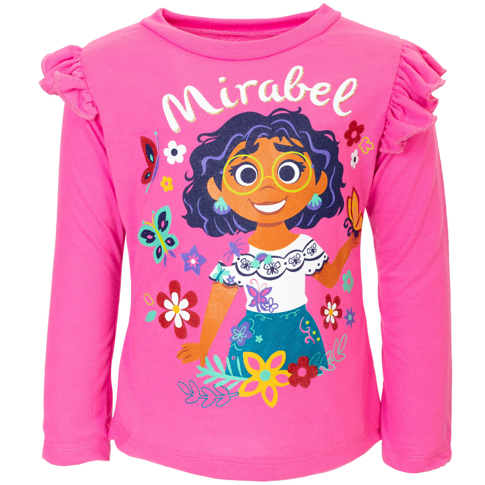 Disney Encanto Mirabel Little Girls' 2-Piece Long Sleeve Tee and Leggings Set