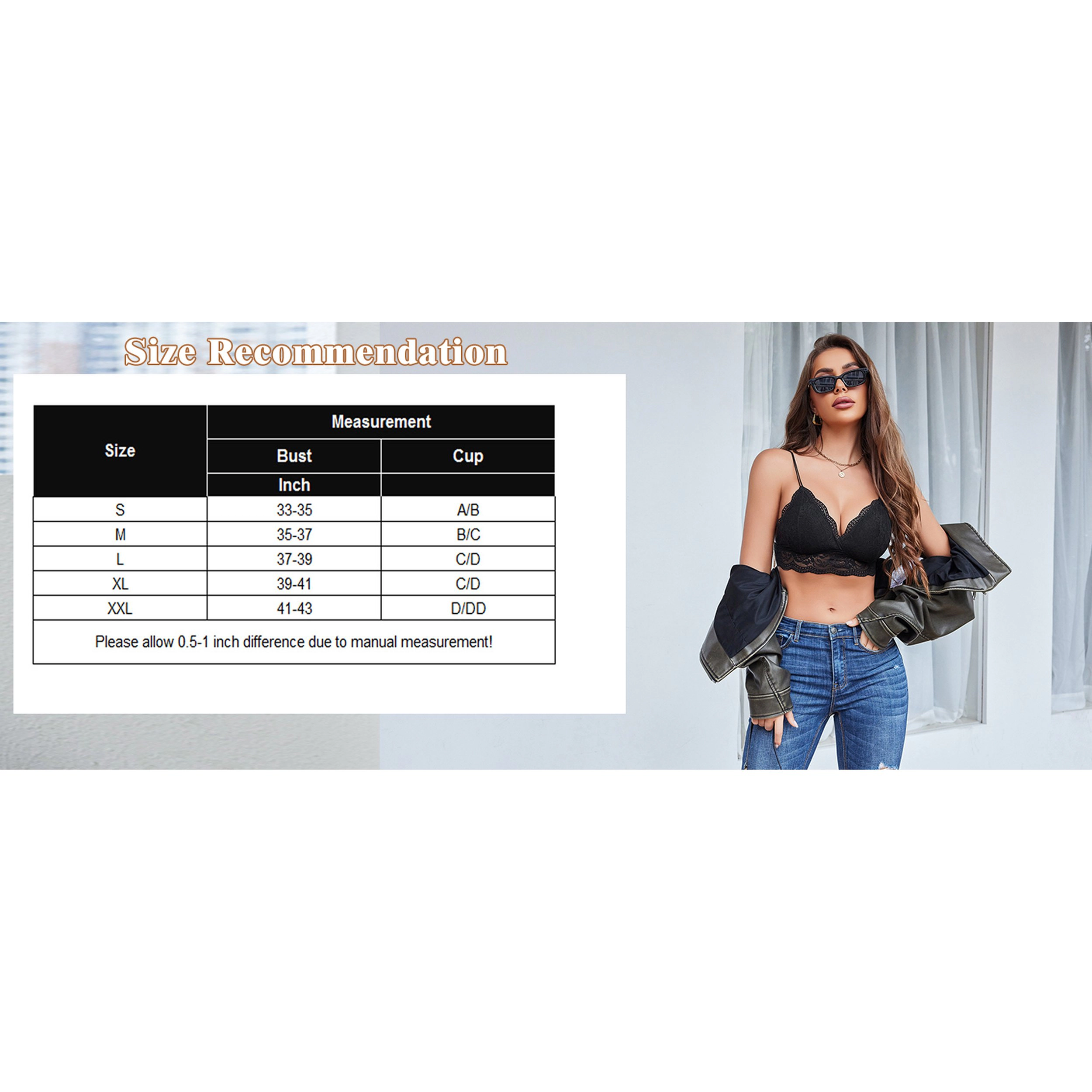 Avidlove Women's Lace V Neck Spaghetti Strap Bralette Camisole