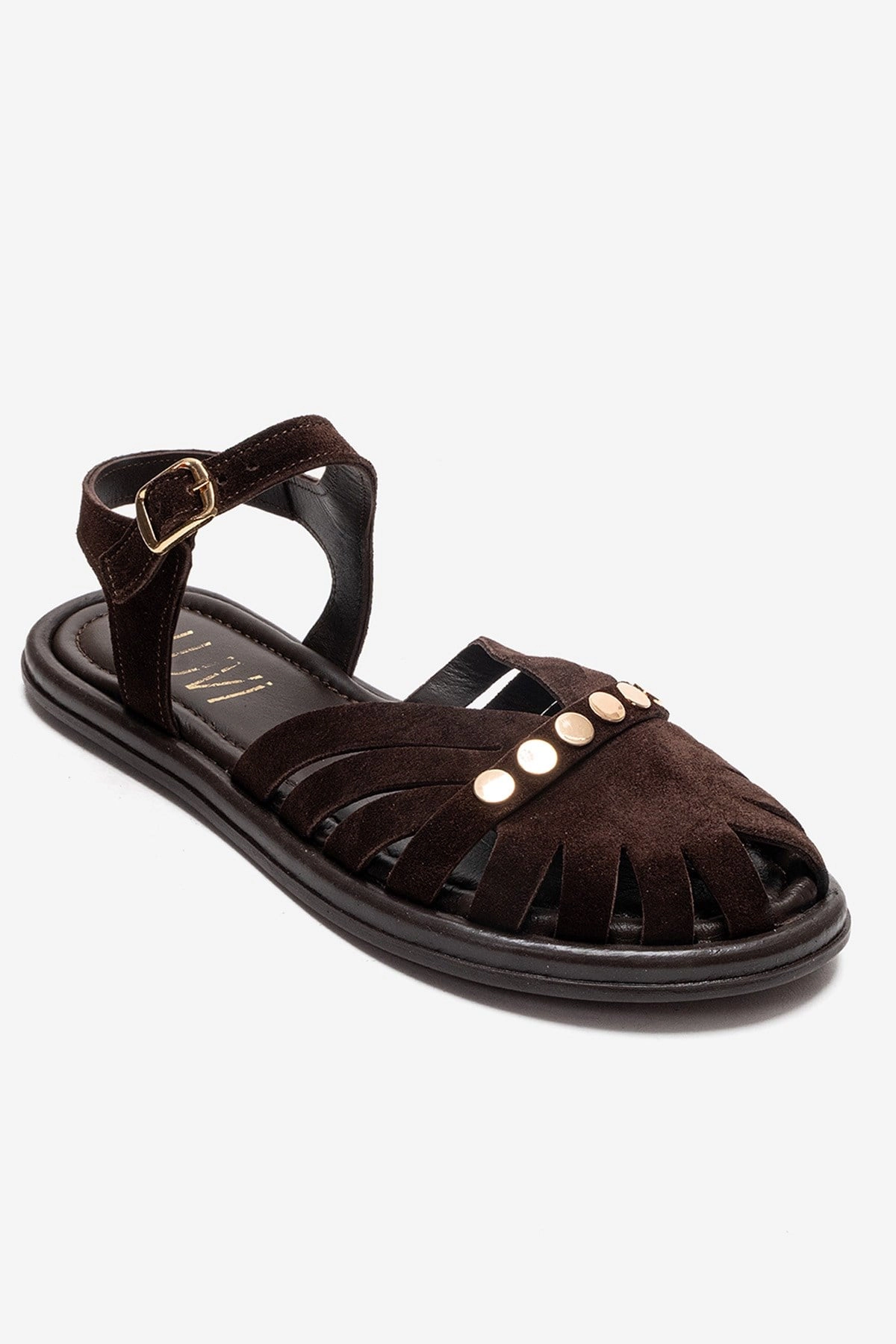 Forever & Always Womens Chiela Leather Ankle Strap Sandals