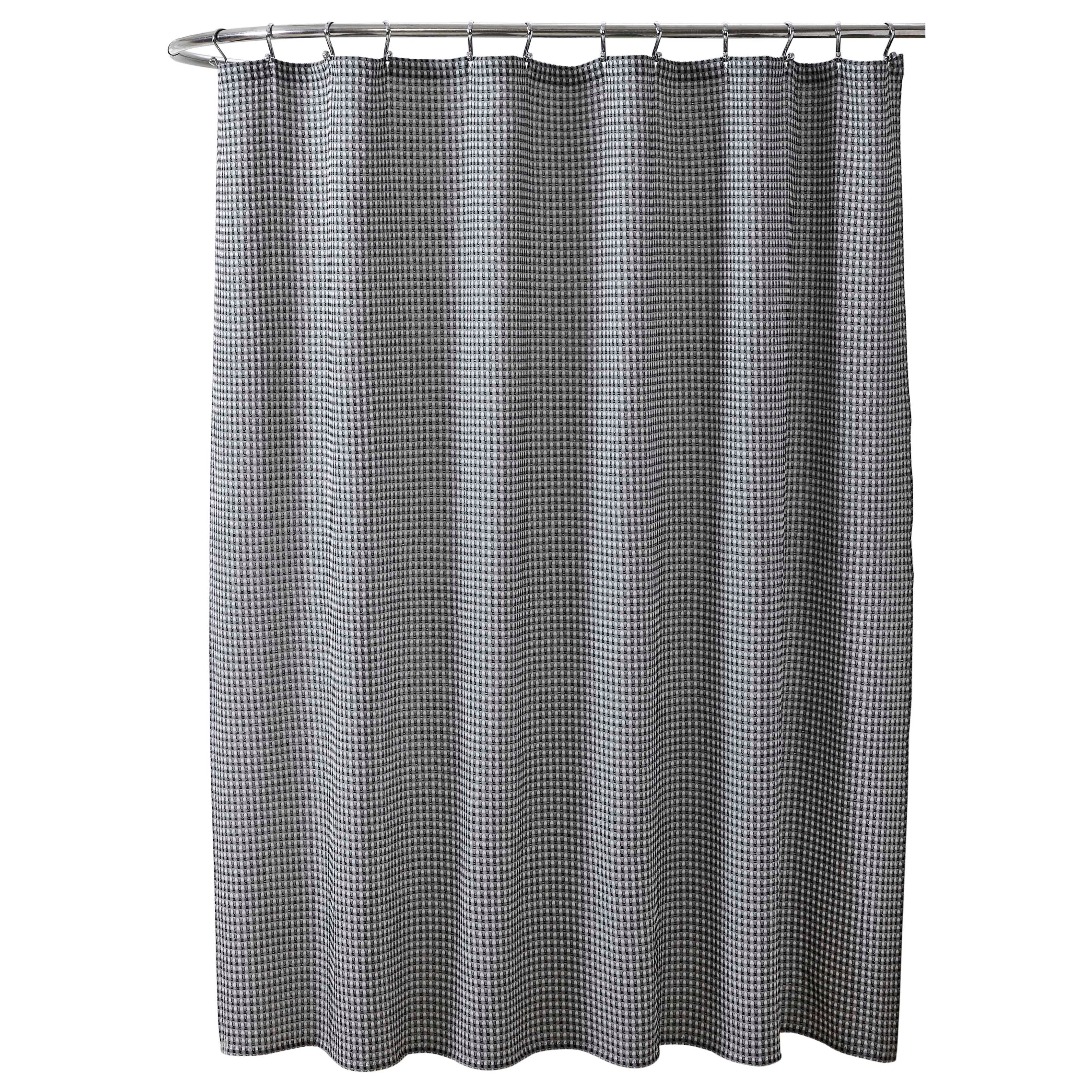 Hotel Collection Premium Waffle Weave Mold & Mildew Resistant Fabric Shower Curtain by Kate Aurora