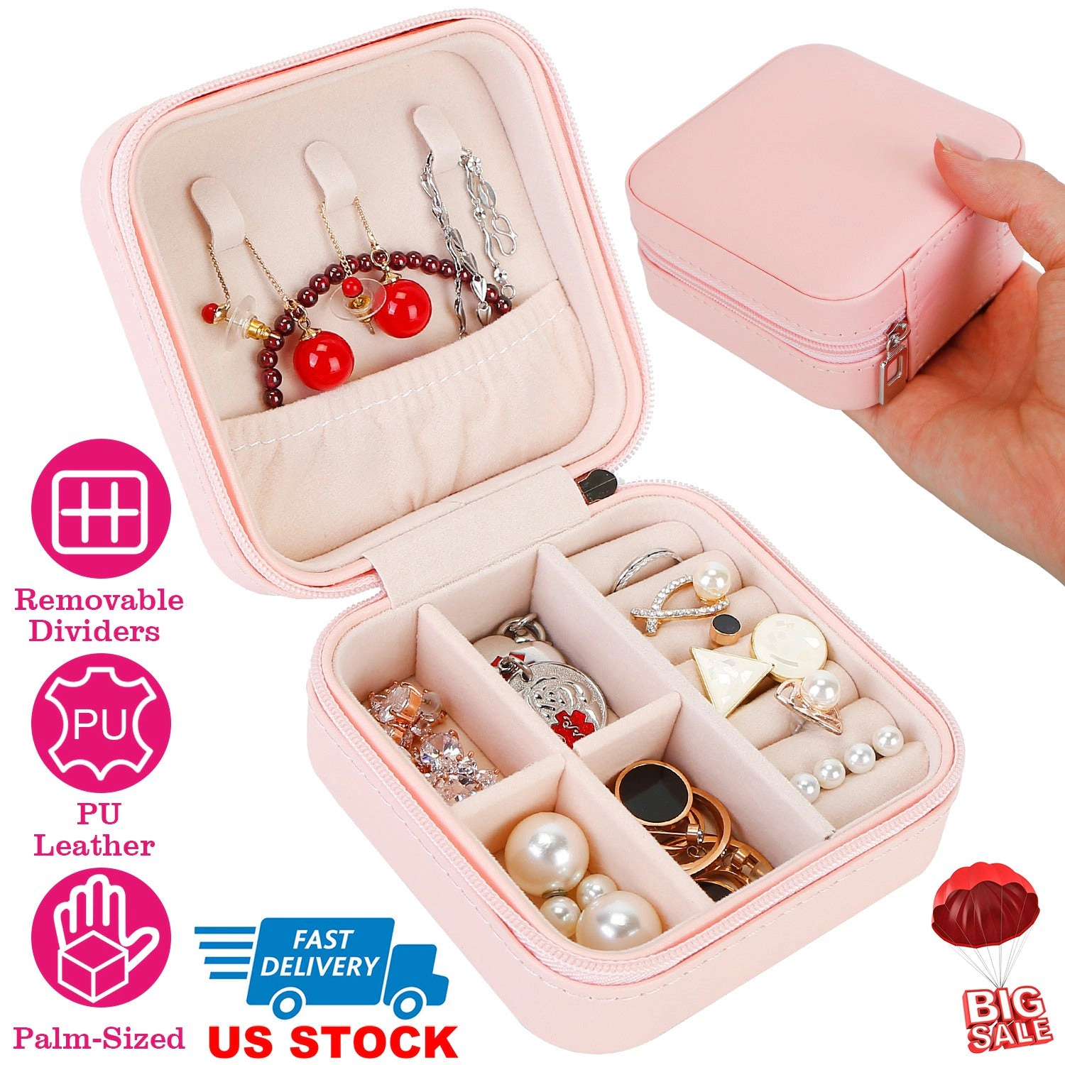 GBruno PU Leather Mini Jewelry Storage Box