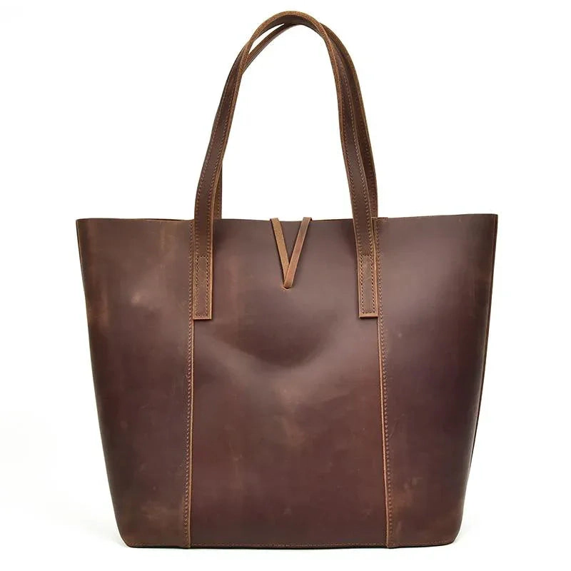 Steel Horse Leather Unisex The Taavi Tote | Handcrafted Leather Tote Bag