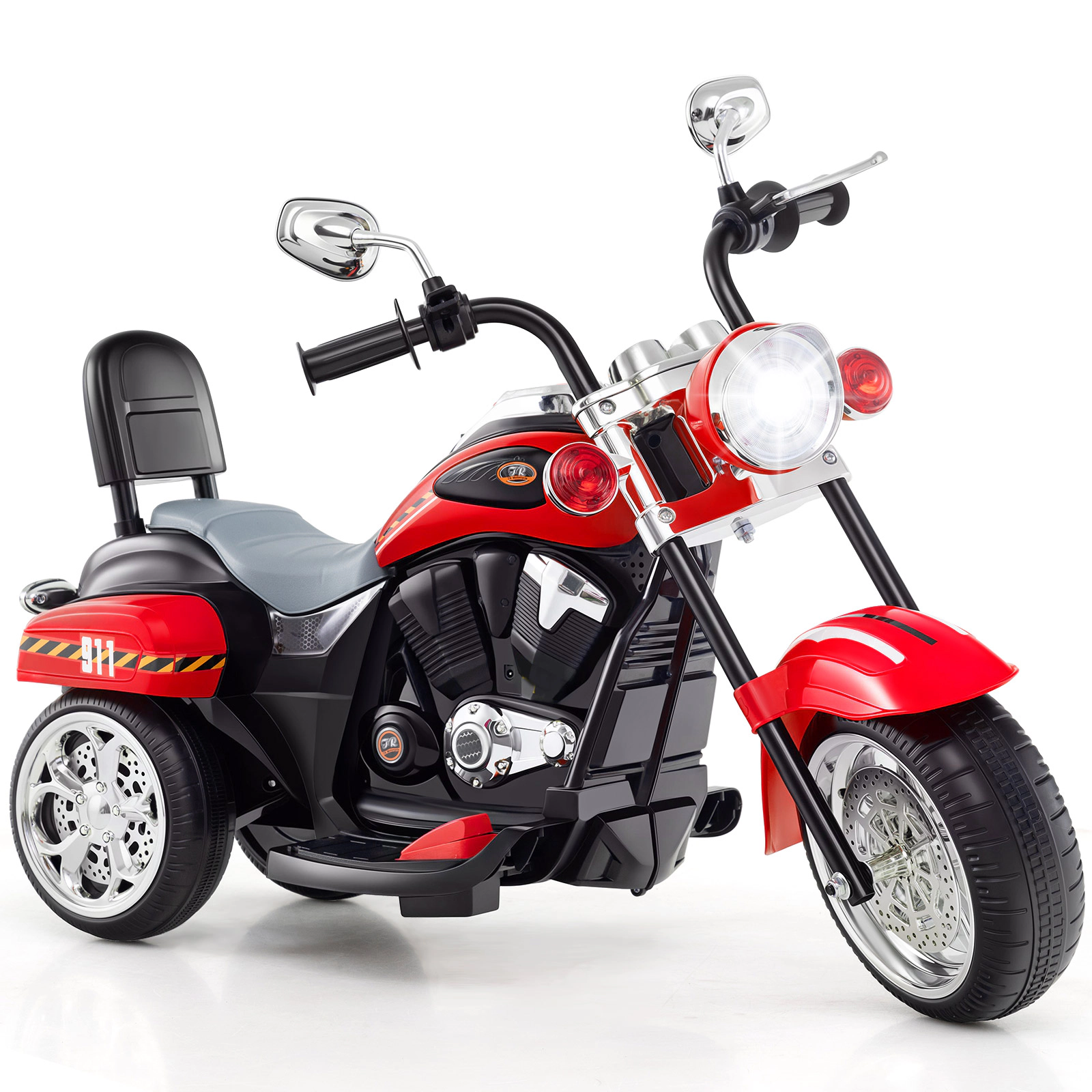 SUGIFT Horn and Headlight 6V Powered Toddler 3-Wheel Chopper Ride-On Motorbike