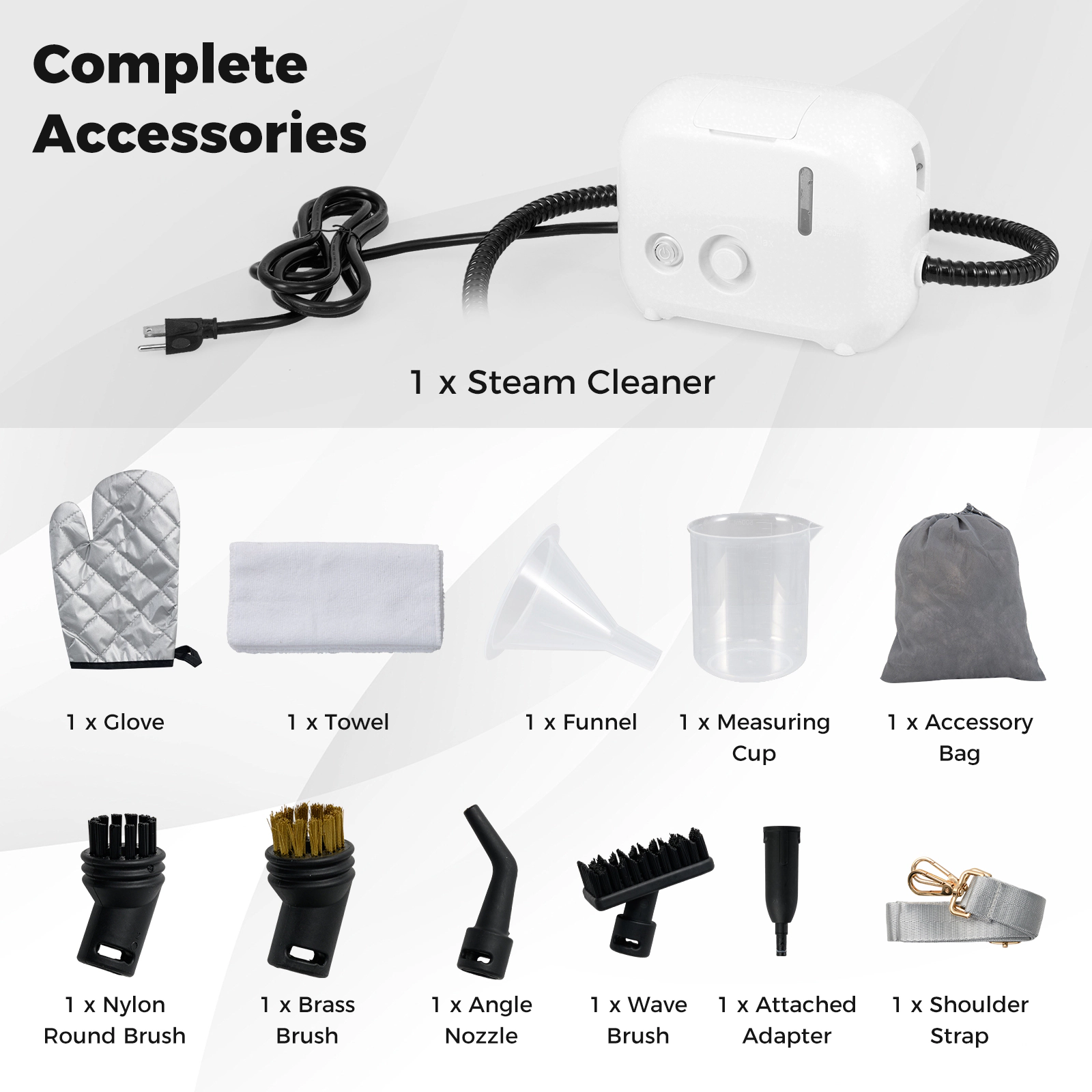 LJG 1500W Portable Steam Cleaner with 34 oz Water Tank