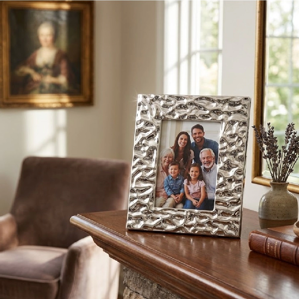 Jiallo Elegant Rose Gold Chain Link 4x6 Photo Frame