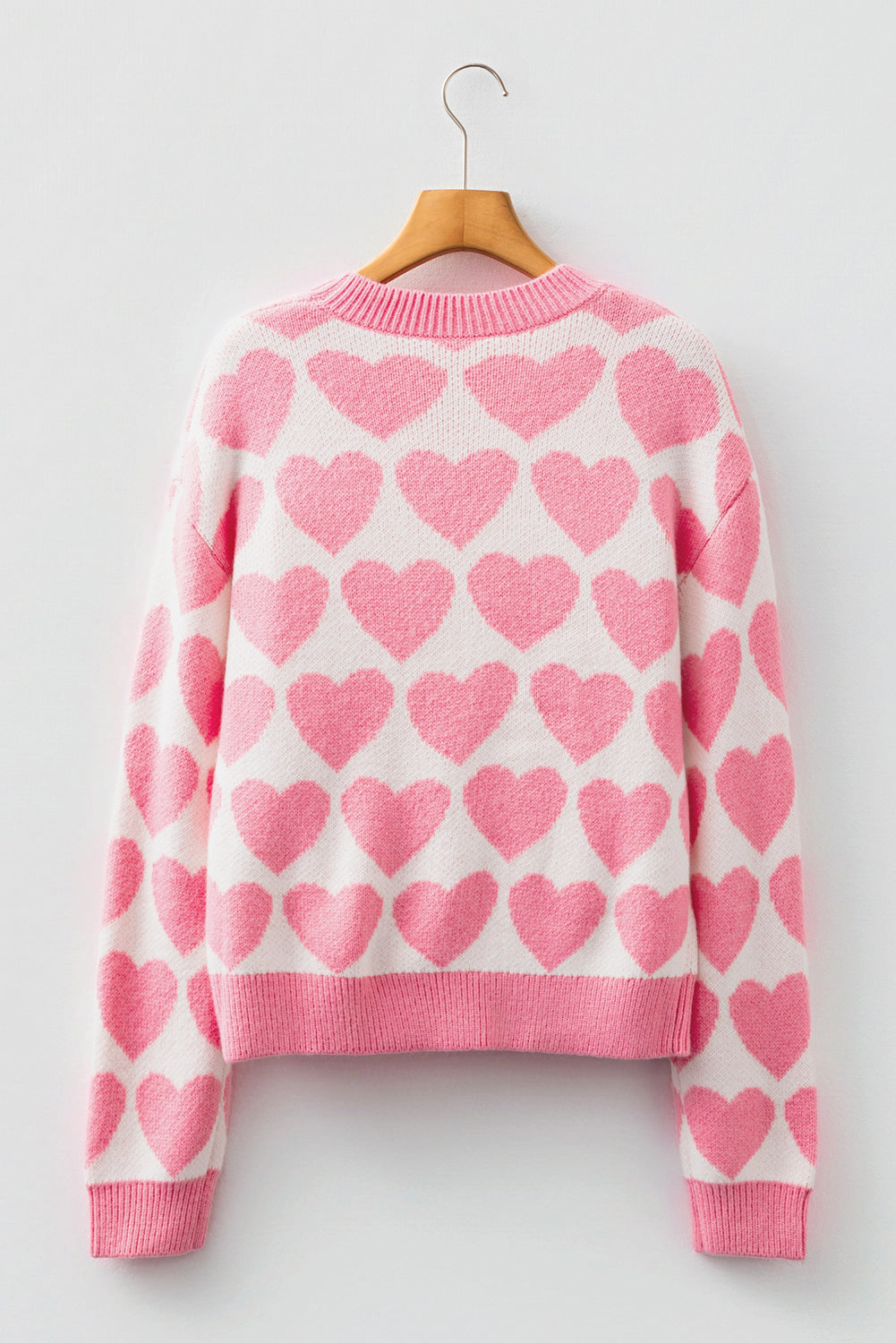 Threaded Pear Women's Skylar Heart Print Knit Sweater