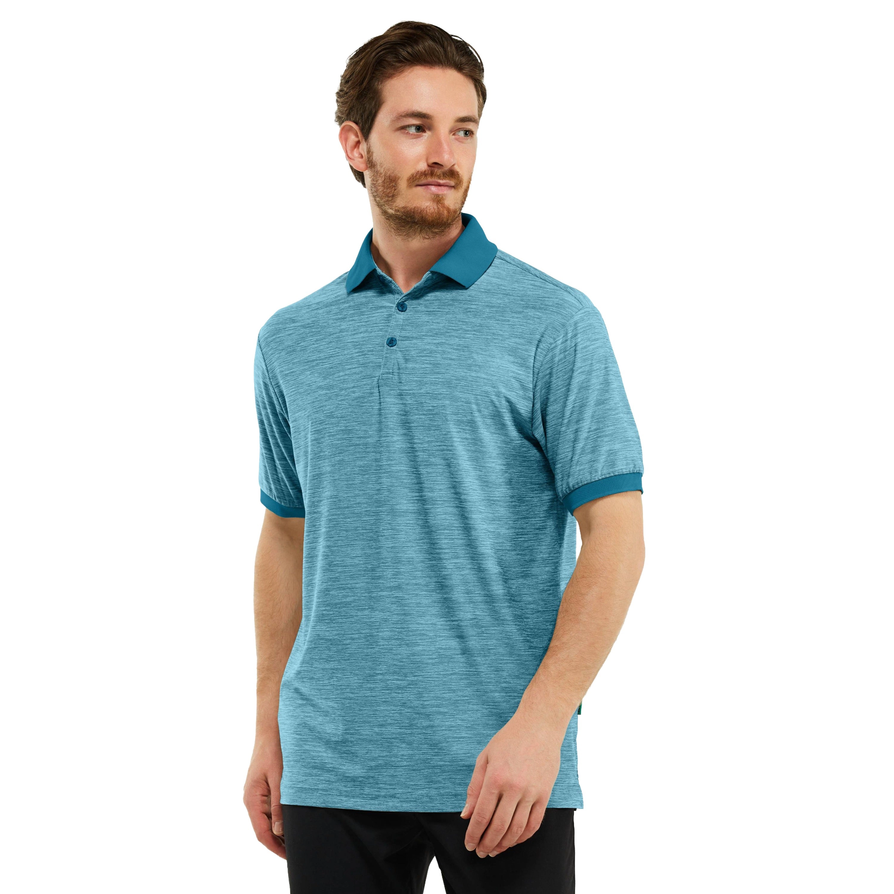 Mio Marino Men's Lightweight Performance Stretch Golf Polo Shirt