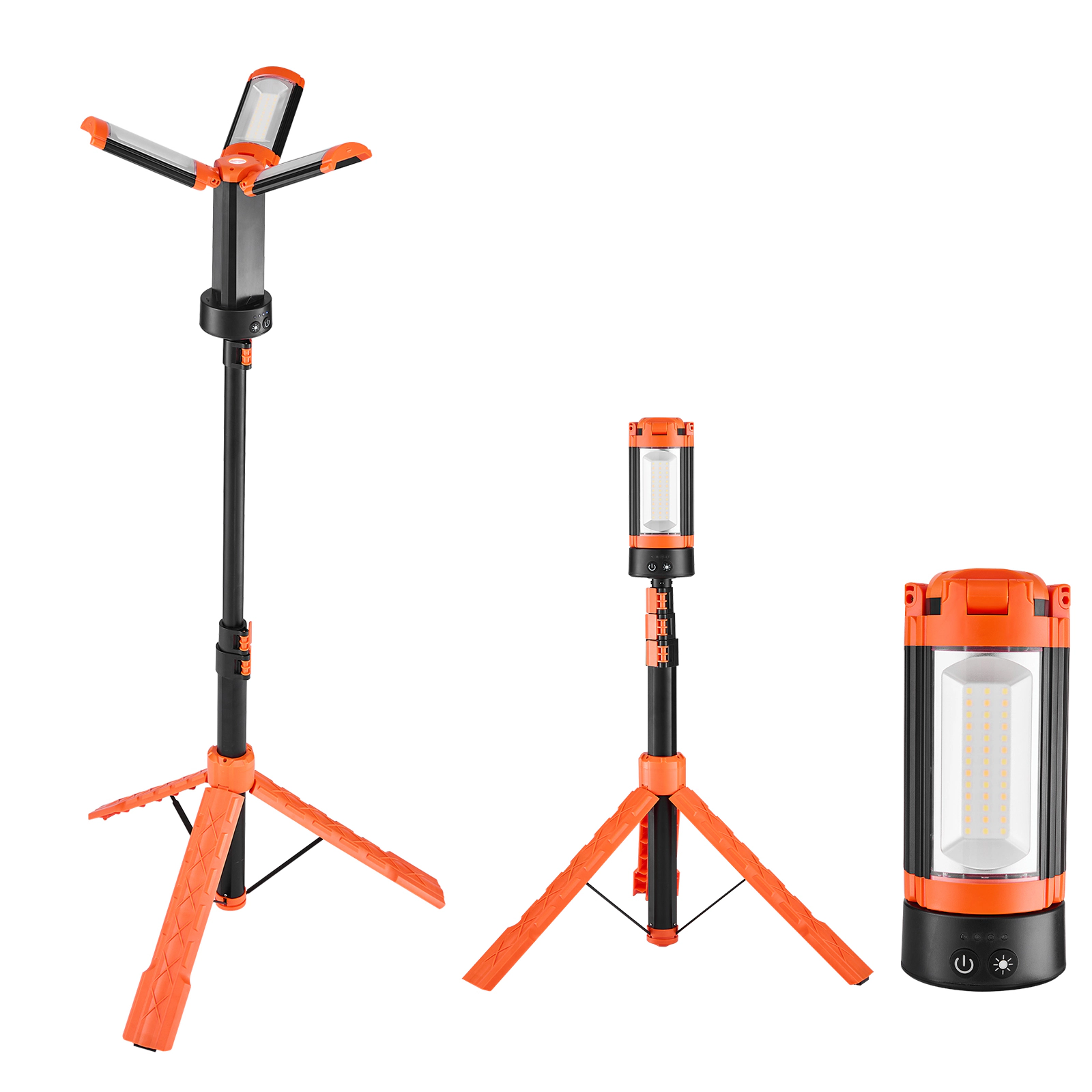 HONGGE LED Work Light with Tripod Stand, Portable Camping for Construction Job Site