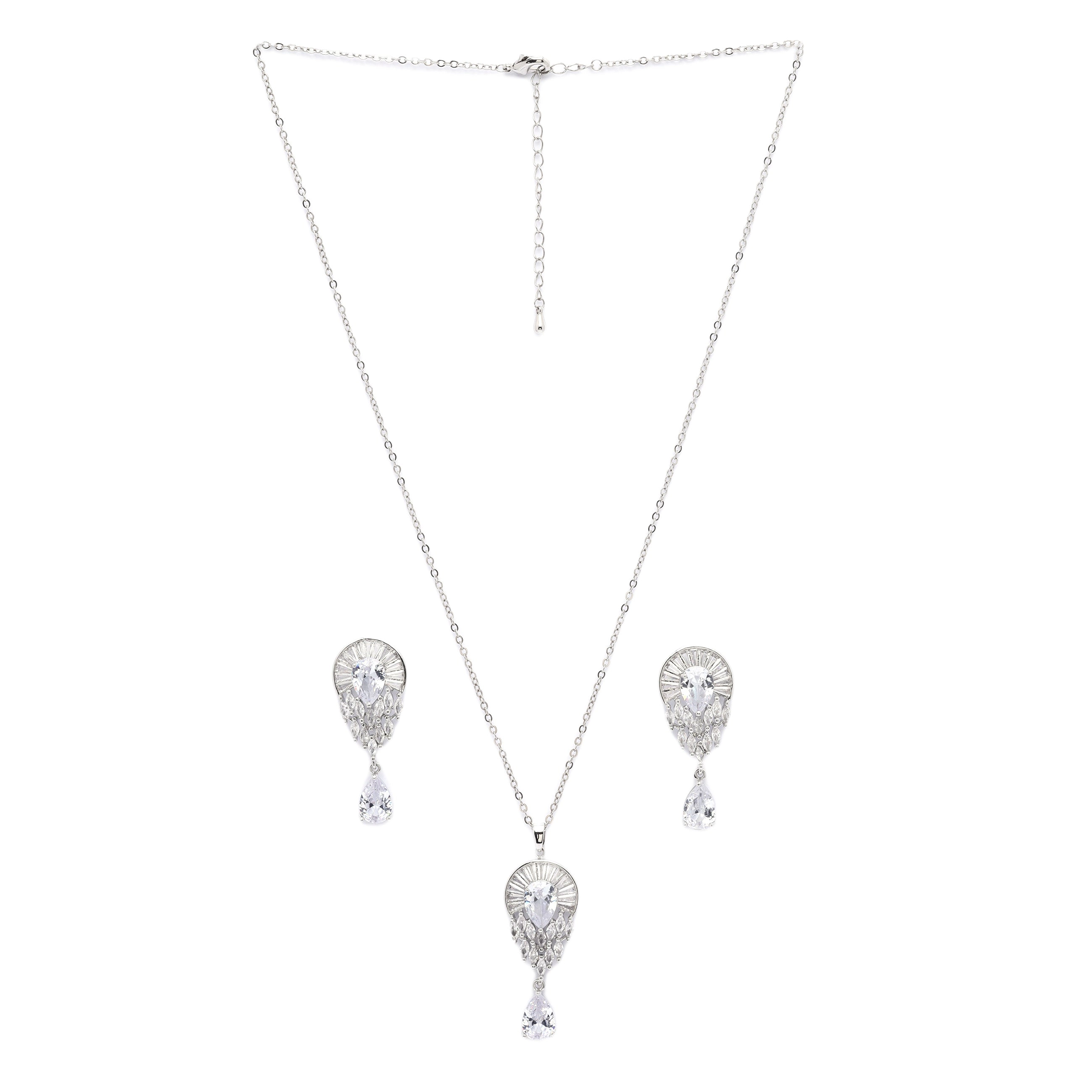 AGP PARIS Starlight Drop Womens Necklace and Earrings Set