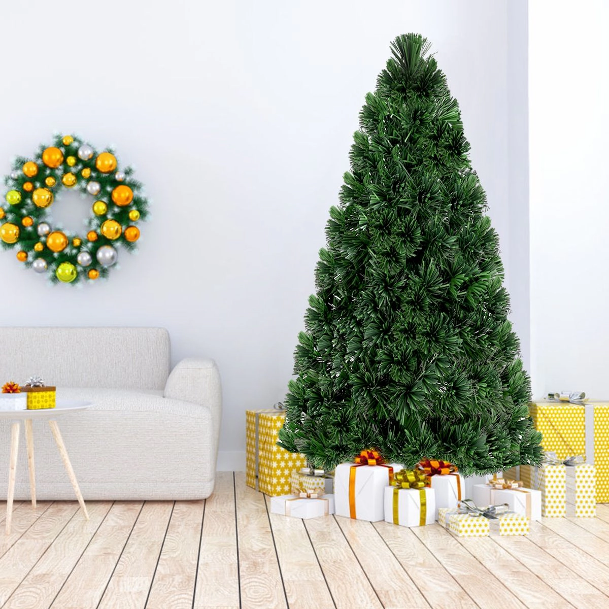 SlickBlue Green Fiber Optic Christmas Tree for Indoor Holiday Décor