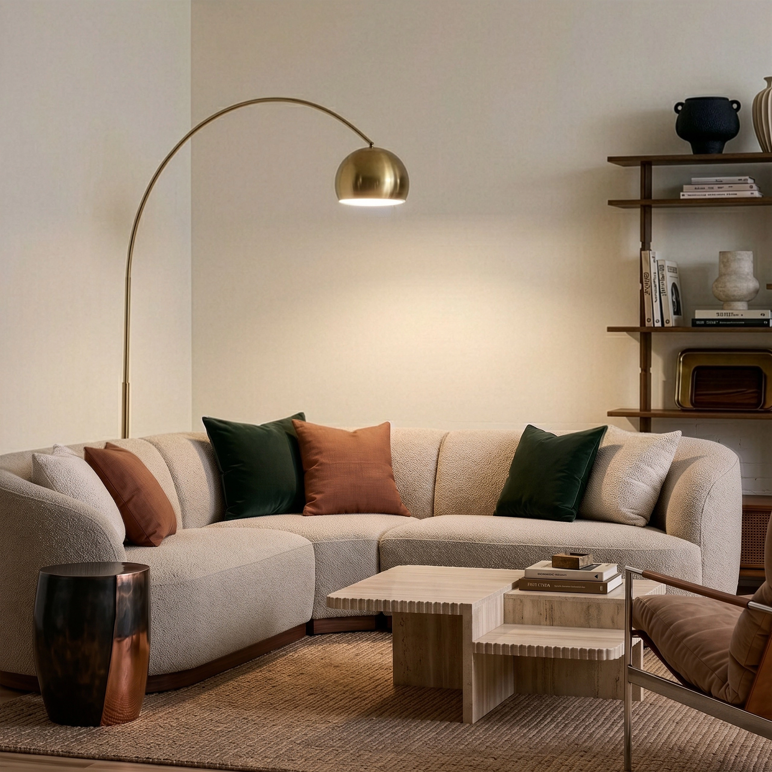 Brightech Olivia Marble Adjustable Floor Lamp