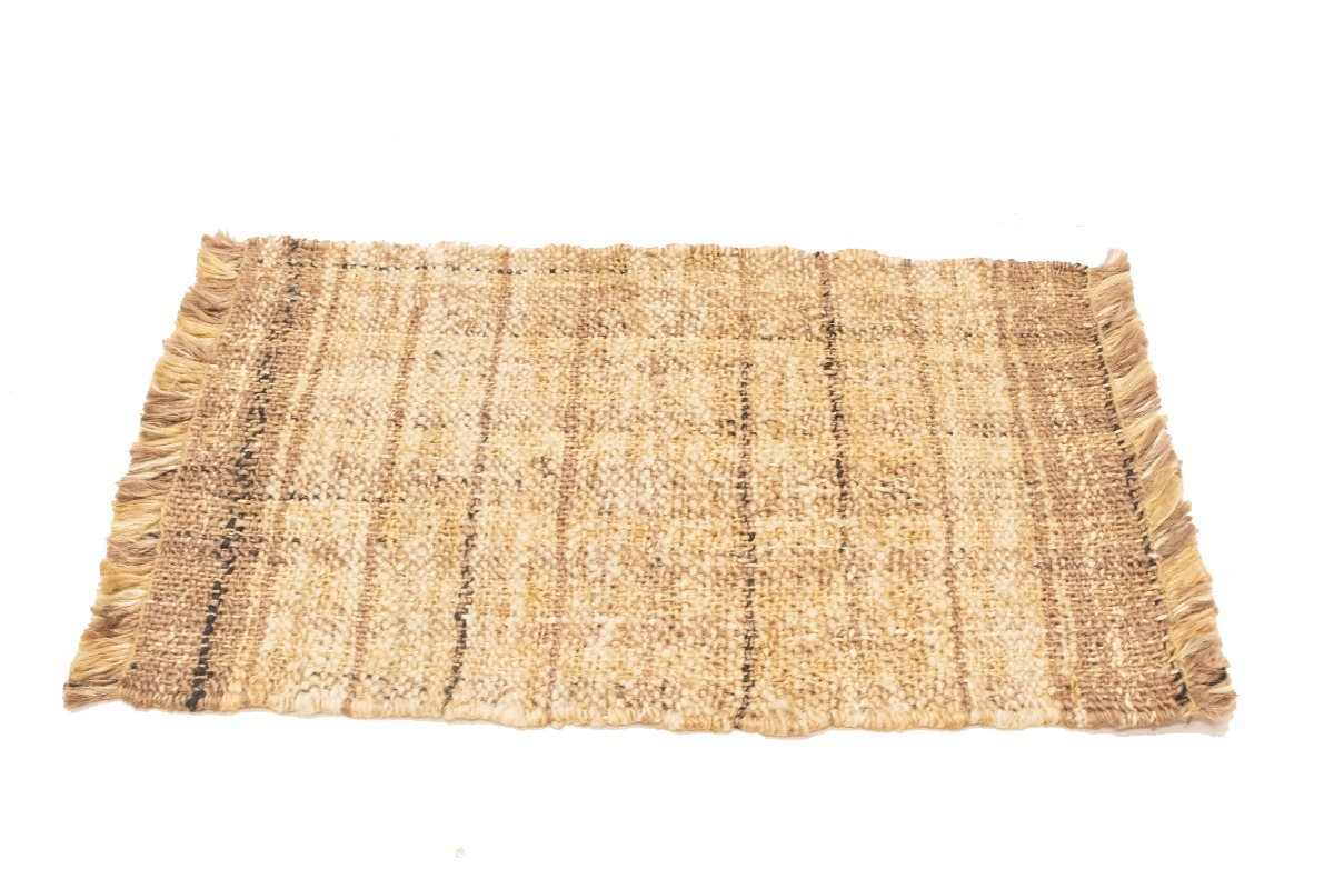 Magic Rugs 2'0 x 3'0 Beige Flat-Weave Jute Sumak Modern Rug