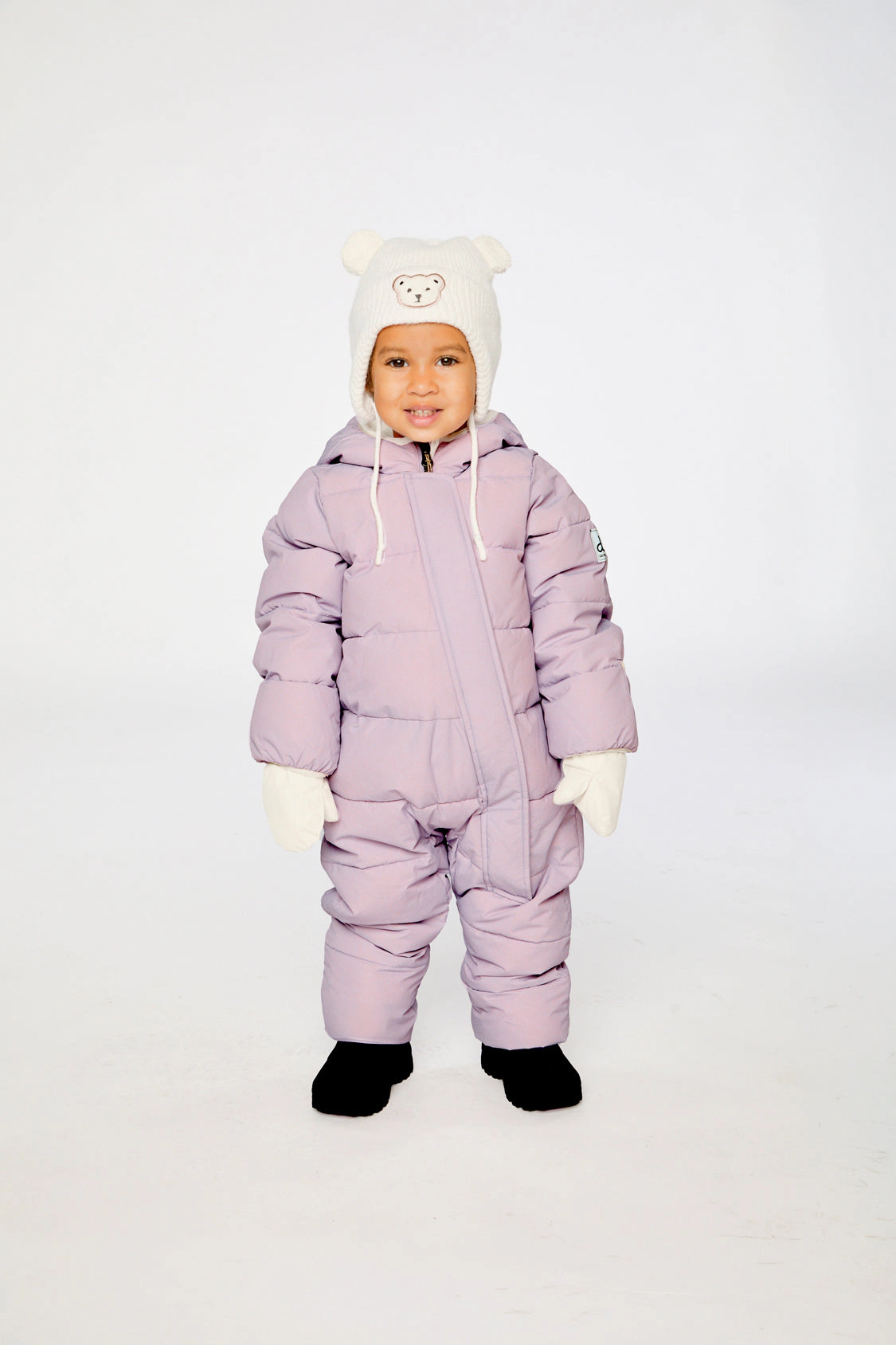 Deux par Girls Cloud Quilted One Piece Snowsuit Adapted for Car Seats