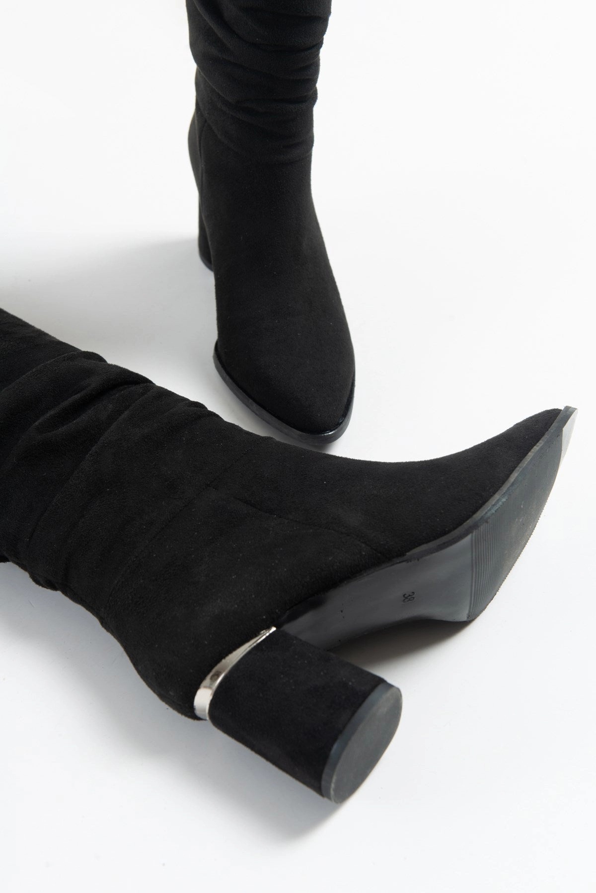 Prologue Shoes Womens Vianella Block Heel Knee High Boot