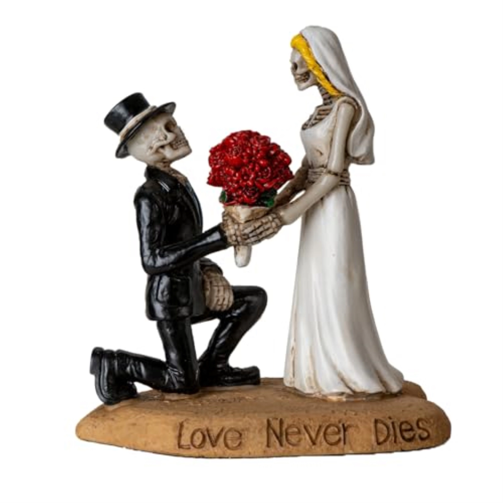 Pacific Giftware Til Death Do Us Part Skeleton Couple Figurine Love Never Dies Wedding Decor for Gothic Romance Lovers 4.8 inch