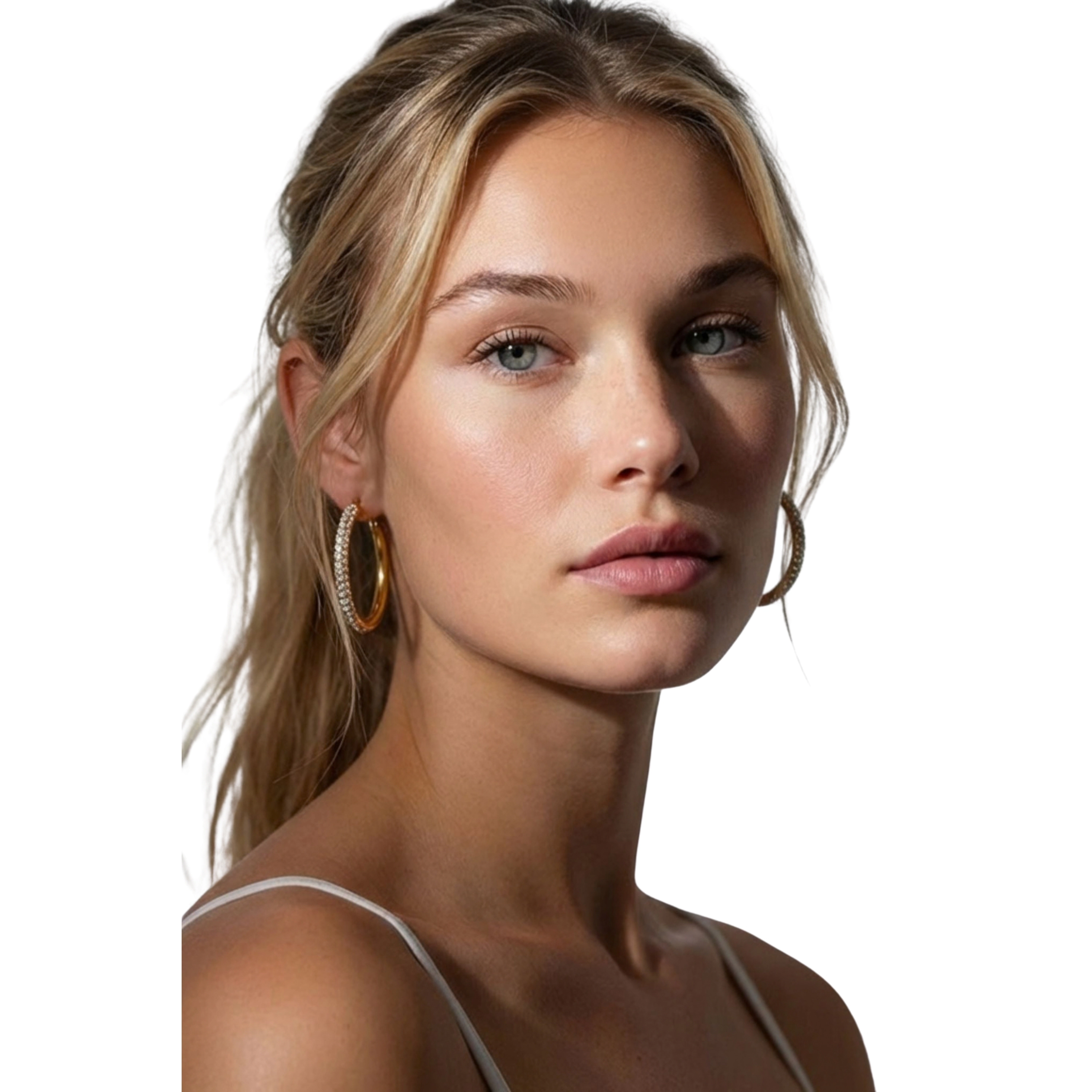Bianca Waterproof Crystal Hoop Earring