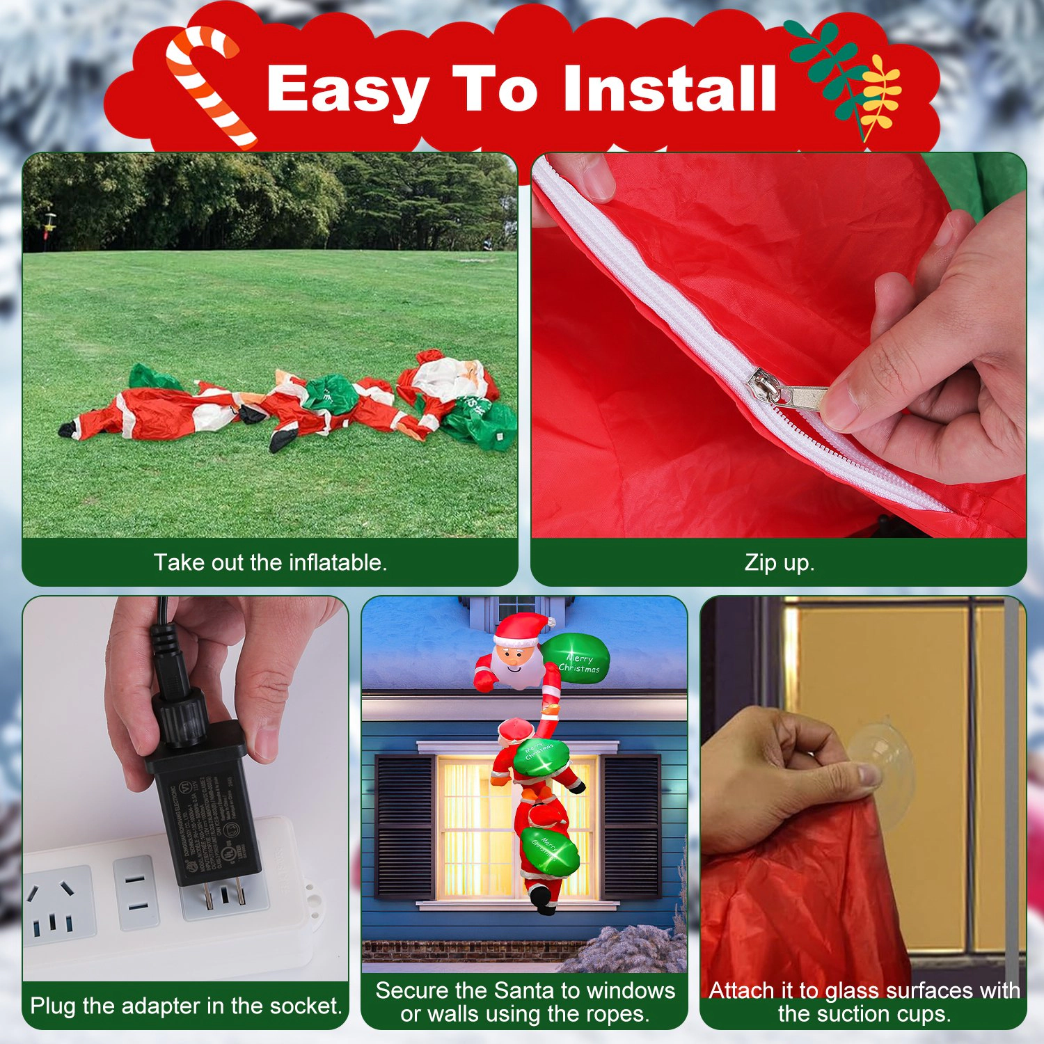 GBruno Waterproof 8ft Inflatable Santa Claus