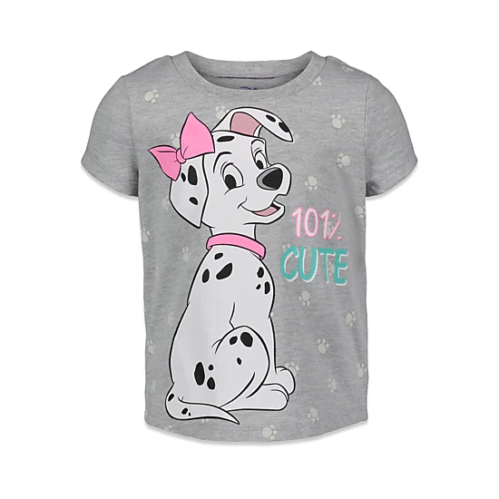 Disney Classics Girls' 3-Pack Glitter T-Shirts