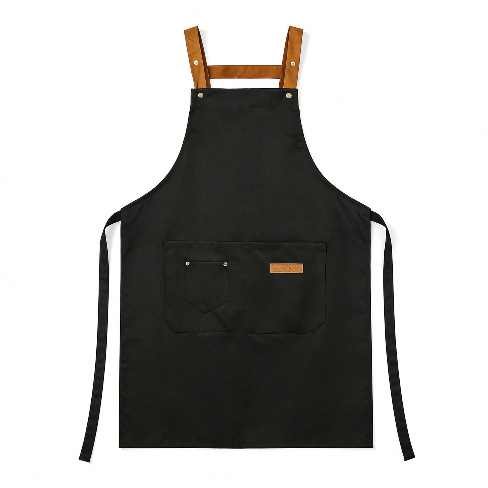 Alilang Unisex Cotton Kitchen Apron with Cross Back Straps Minimalist Utility for Cooking Baking Craft Gardening