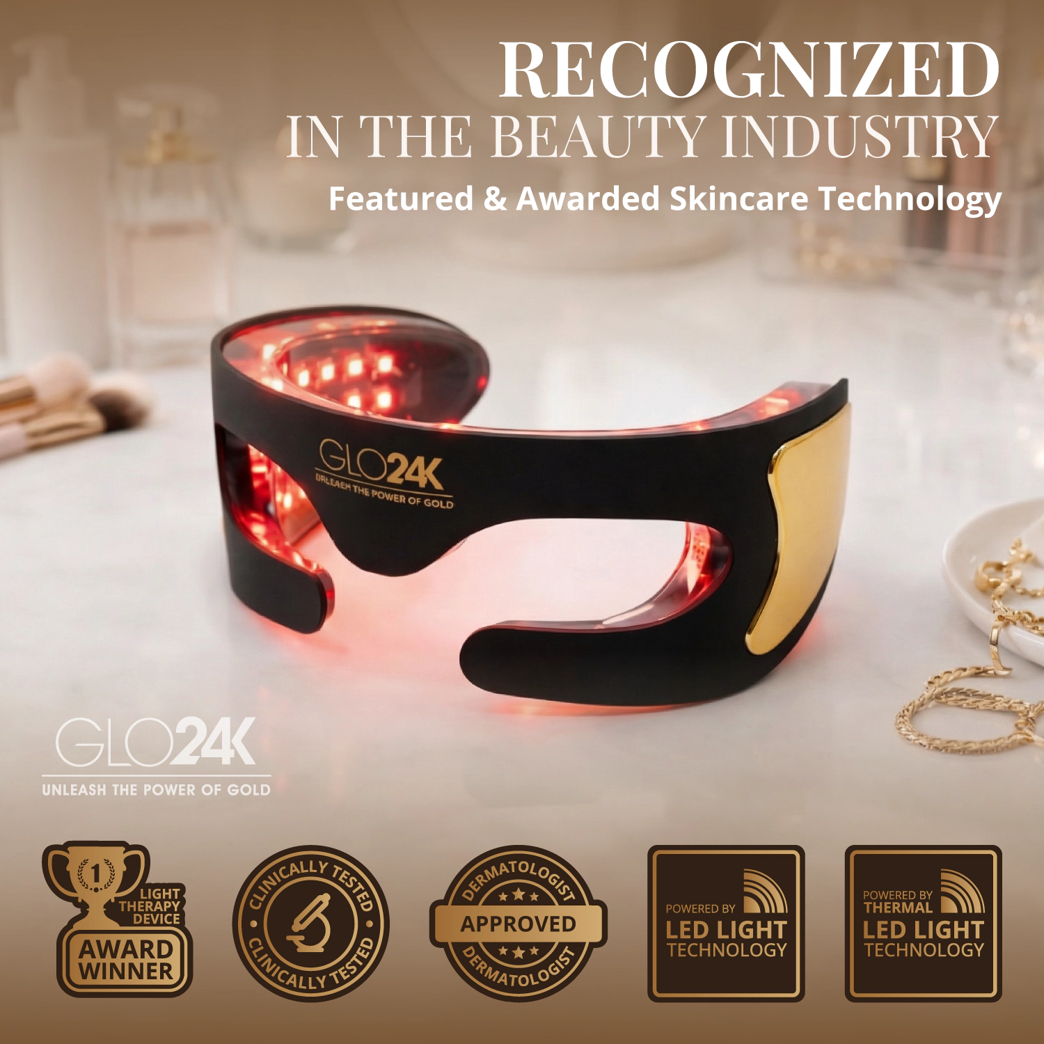 GLO24K Bionic 7 Color LED Eye Care Mask