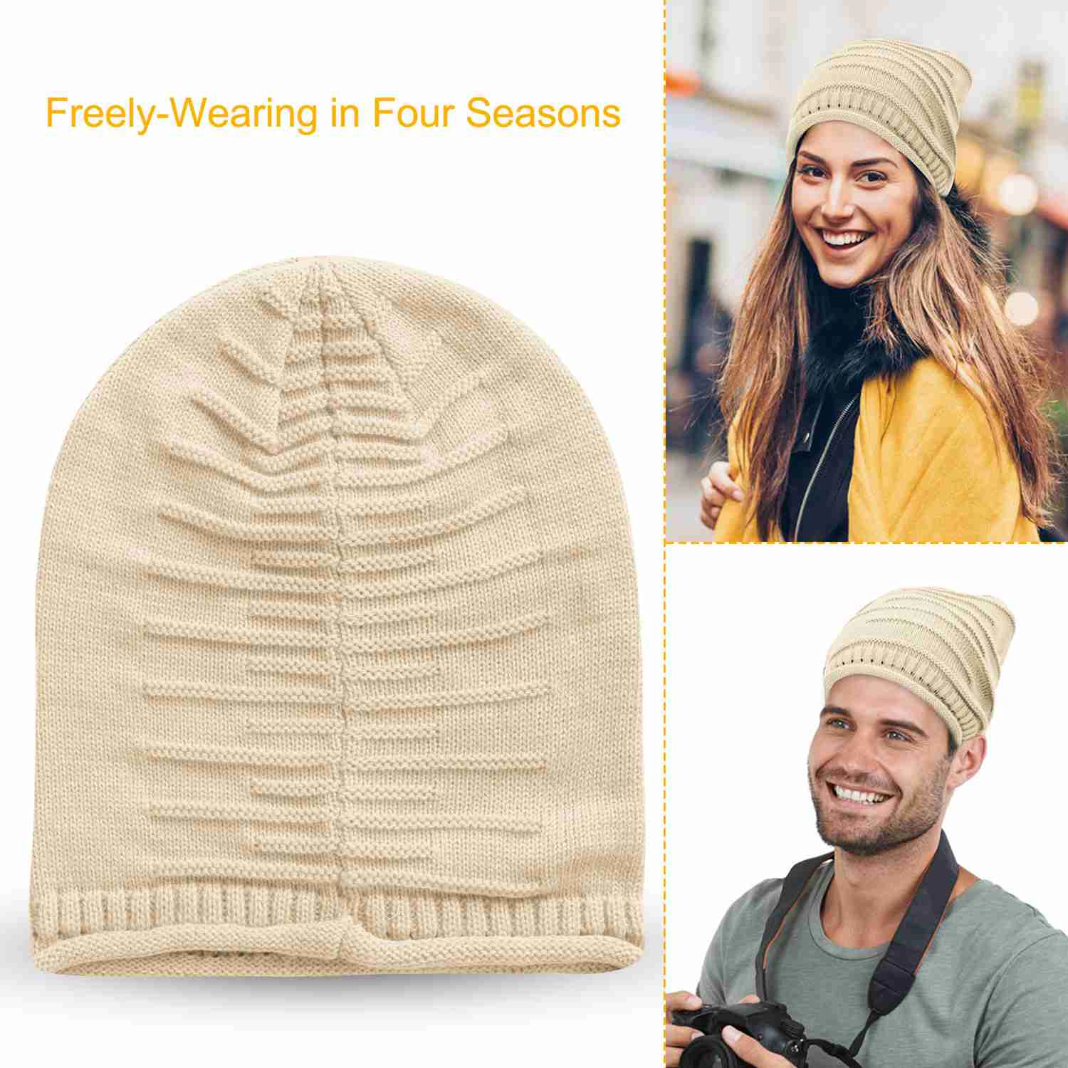 GBruno Slouchy Knit Beanie Hat