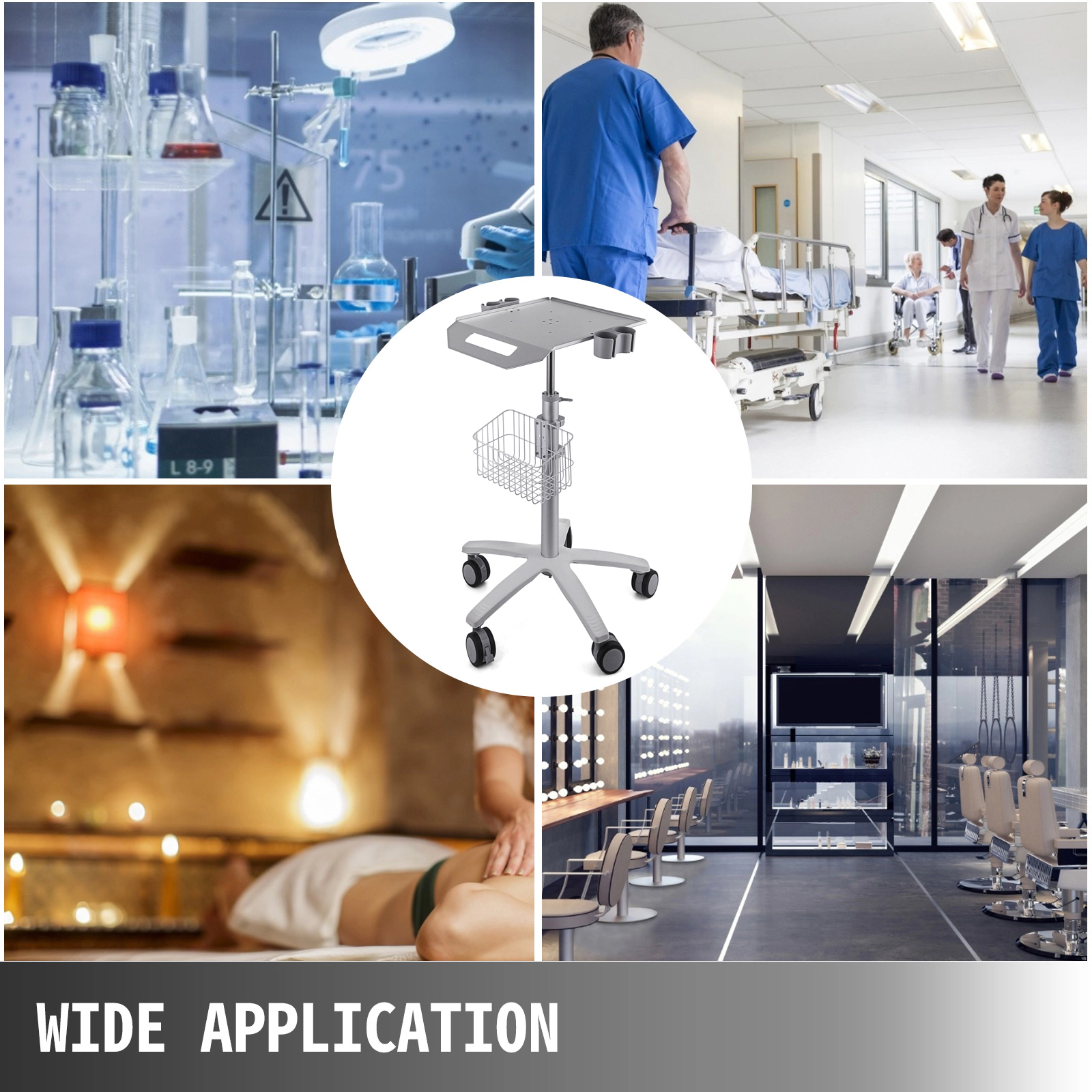 HONGGE Lab Cart Medical Cart with Cart for