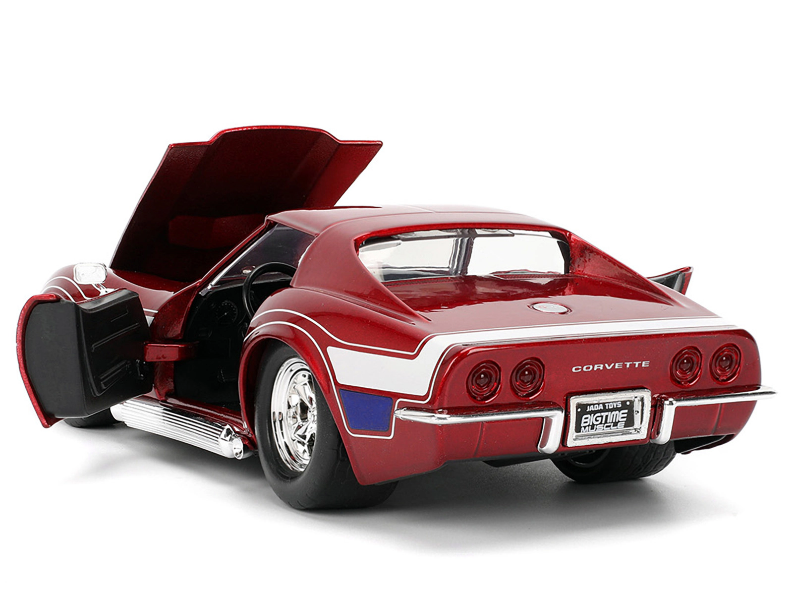 Jada 1969 Chevrolet Corvette Stingray ZL1 Red Metallic with Stars and Stripes Graphics "Bigtime Muscle" Series