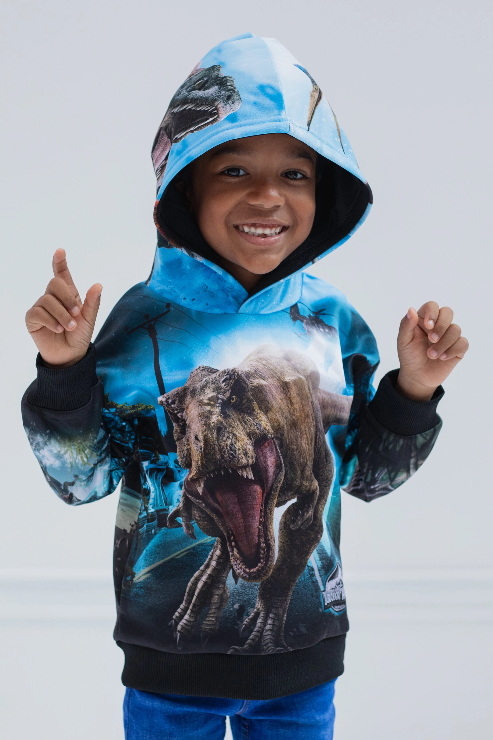 Jurassic World Park T-Rex Boys' Fleece Hooded Sweatshirt