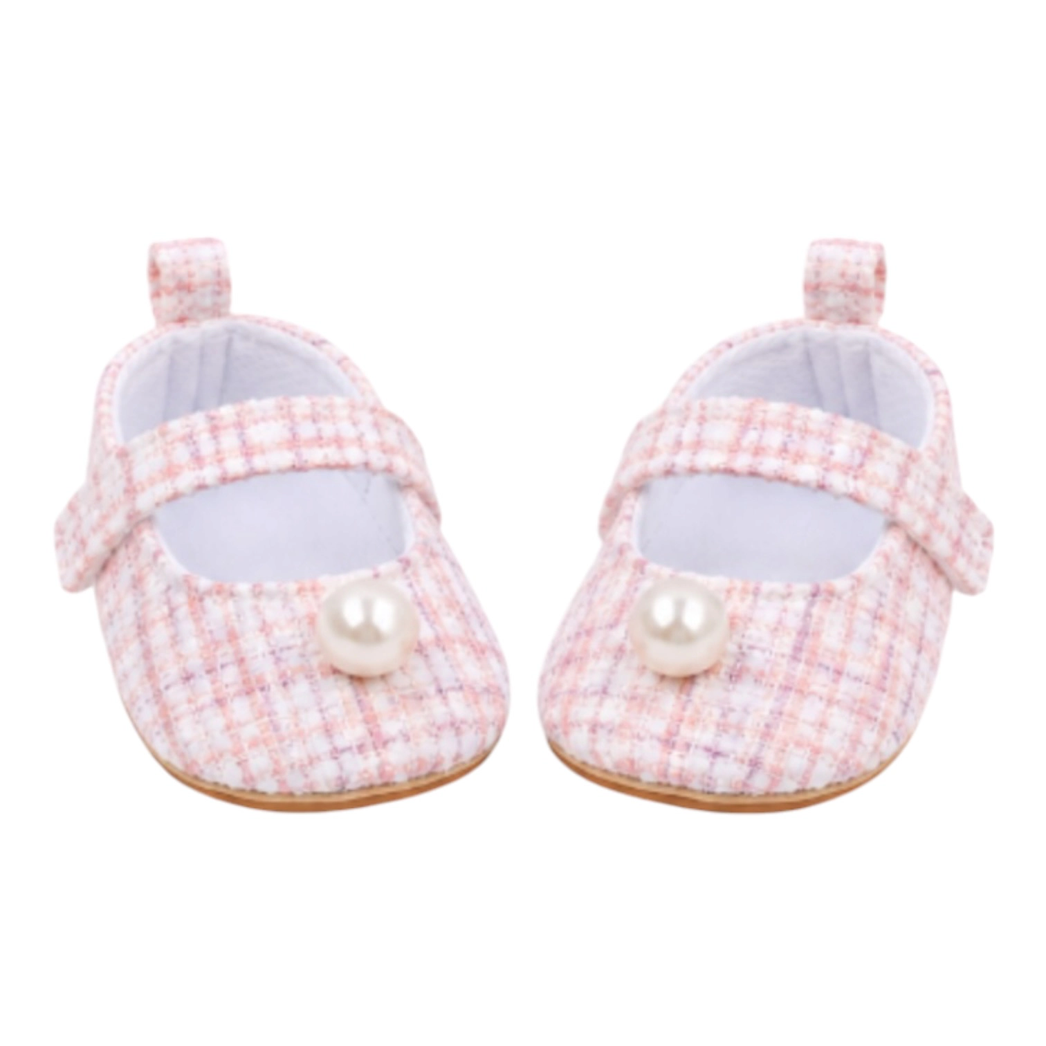Laurenza's Baby Girls Tweed Hard-Sole Mary Janes
