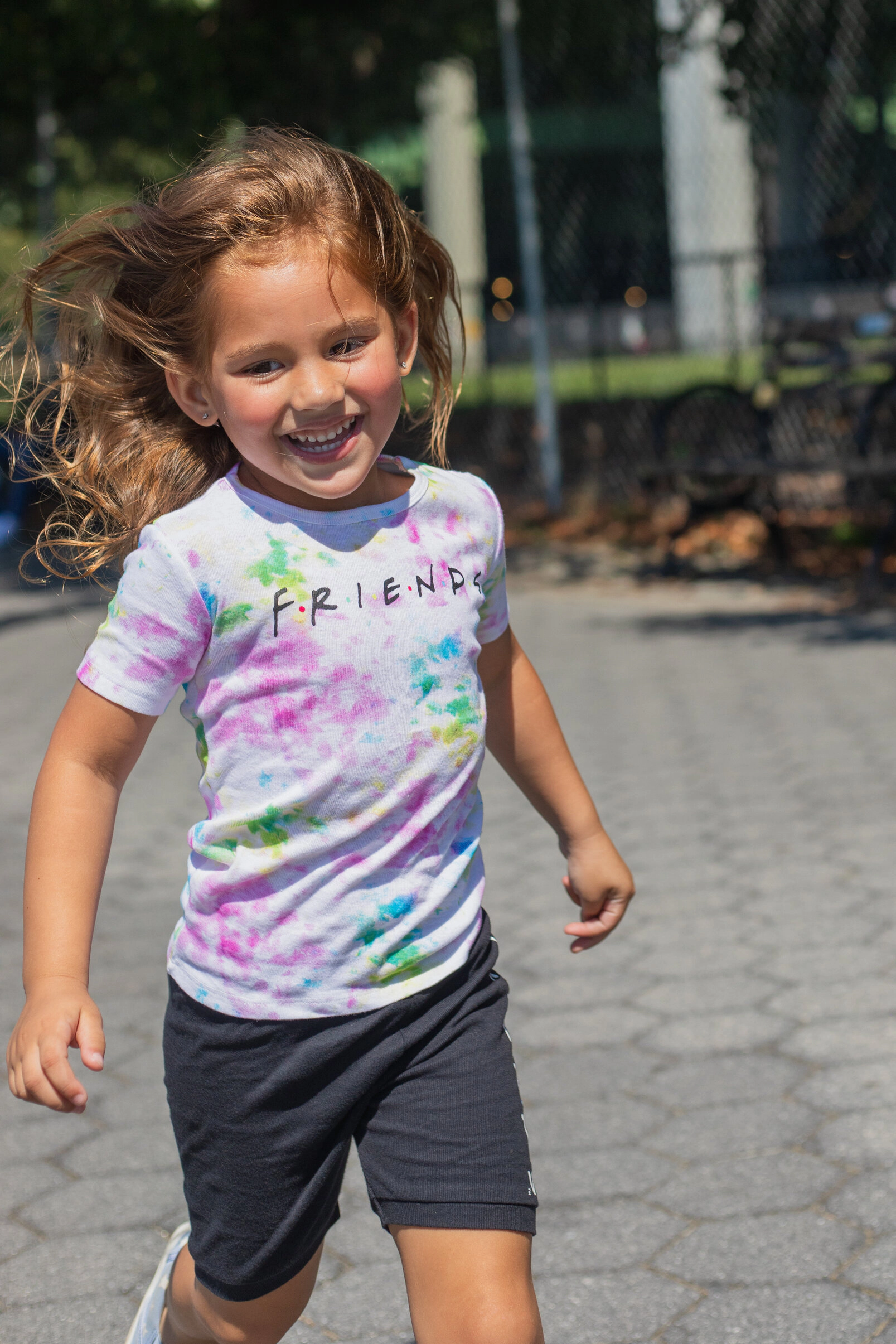 Friends Girls' 2-Piece Pajama Tee and Bike Shorts Set