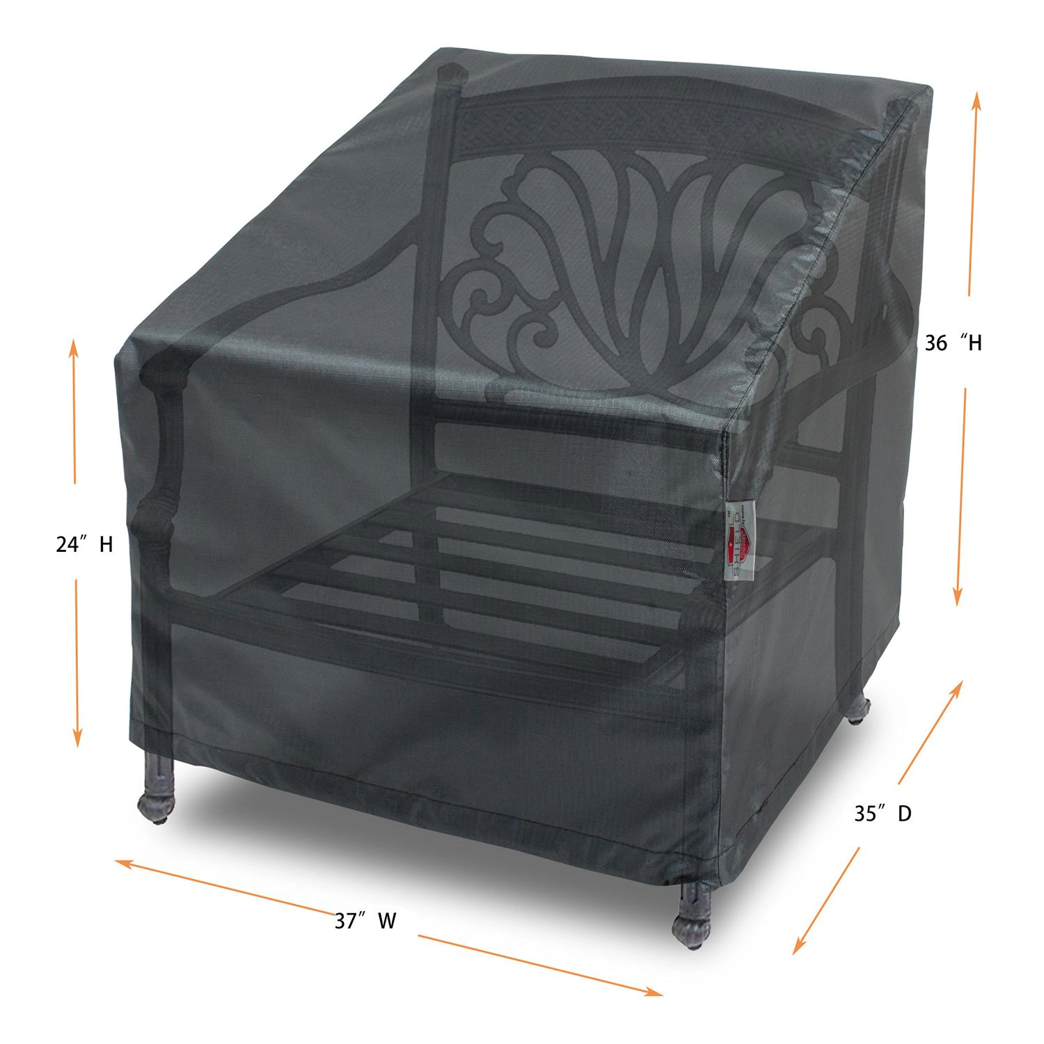 Summerset Shield Club Large Cover Ultimate Protection for Your Outdoor Furniture 37" x 35" x 24"/36" Mercury