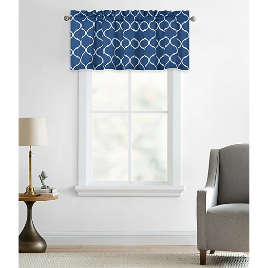 Kate Aurora Trellis Lattice Rod Pocket Window Valance, Color: Caroline ...