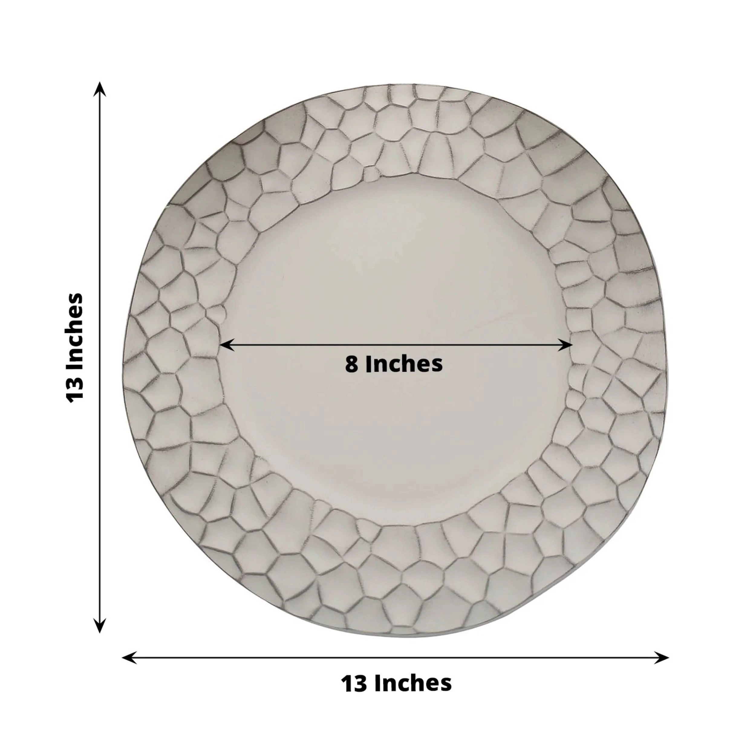 Home Collection Set of 6 Animal Print Rim Charger Plates