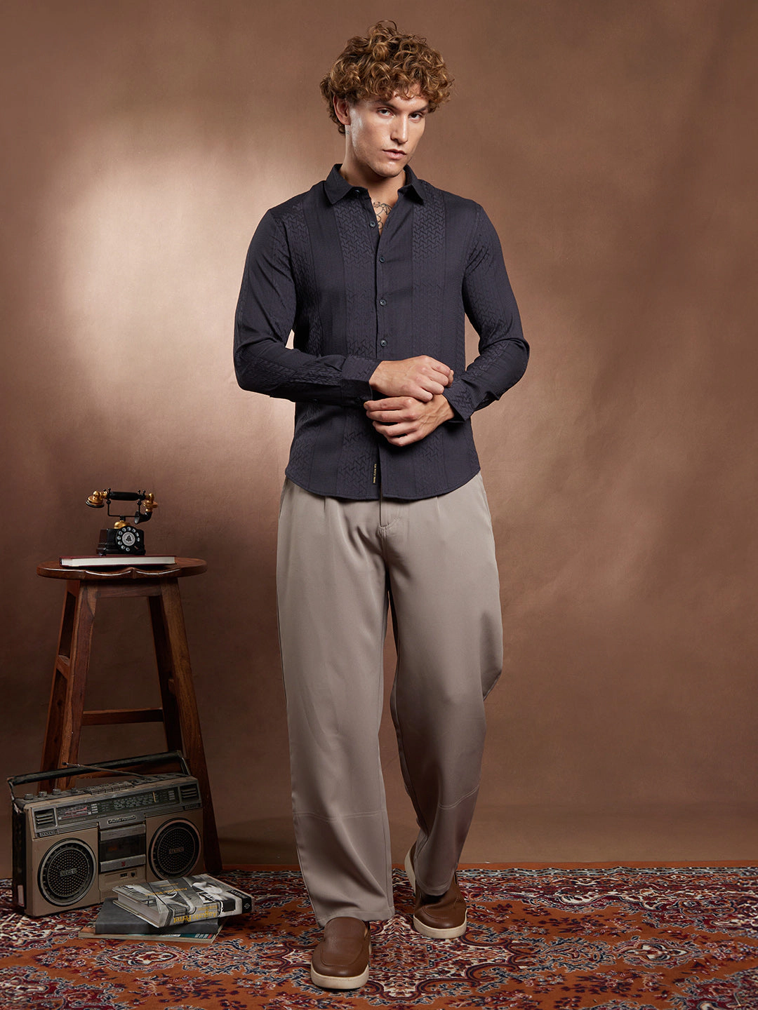 Cahoot Men's Tactile-Panel Shirt