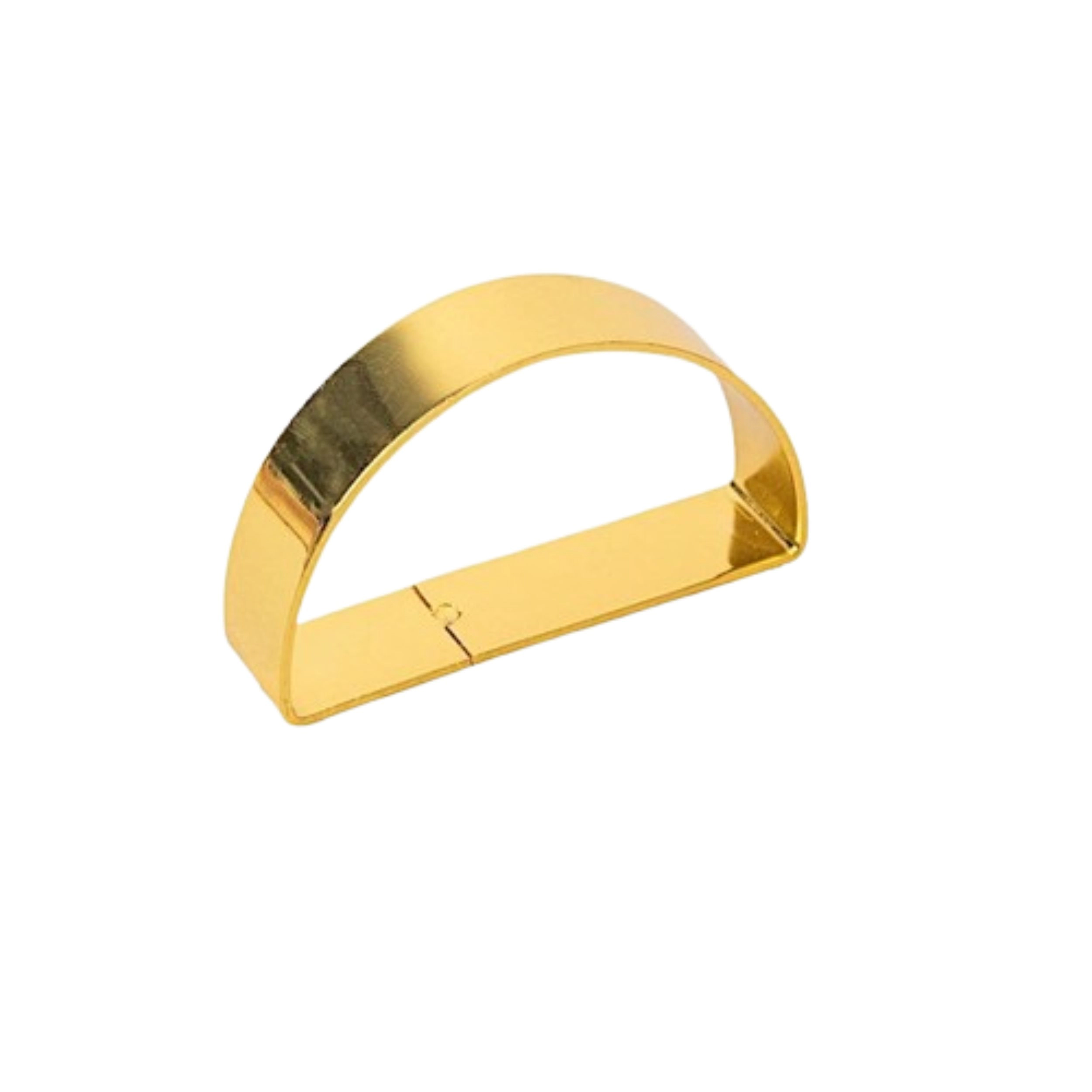 Home Collection Set of 4 2-Inch Semicircle Metal Napkin Rings