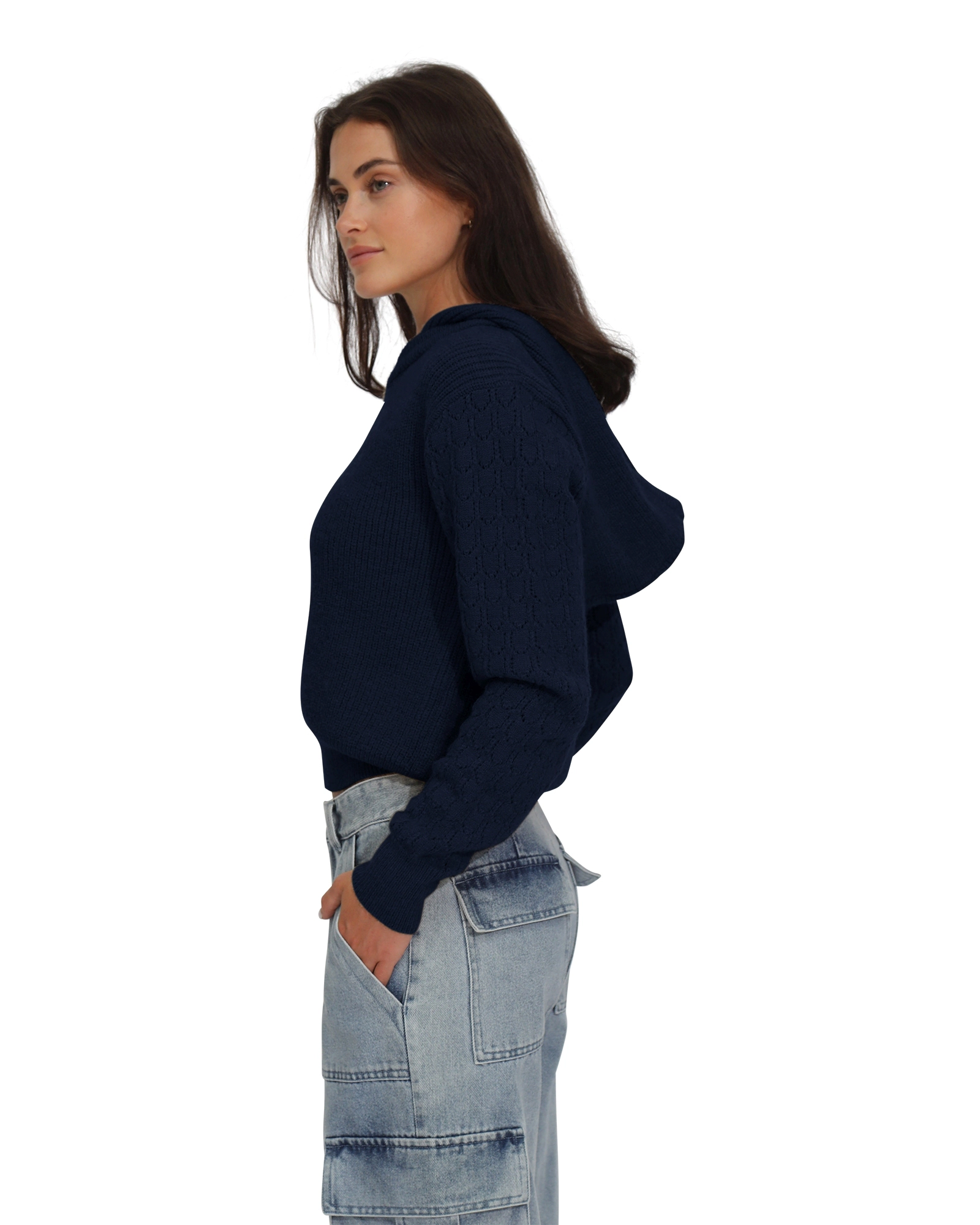 Belle & Bloom Womens On the Run Knitted Hoodie