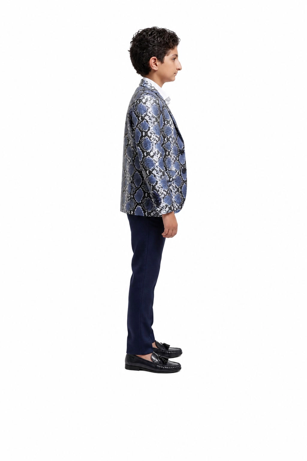 Elie Balleh Boys Slim Fit Velvet Jacket