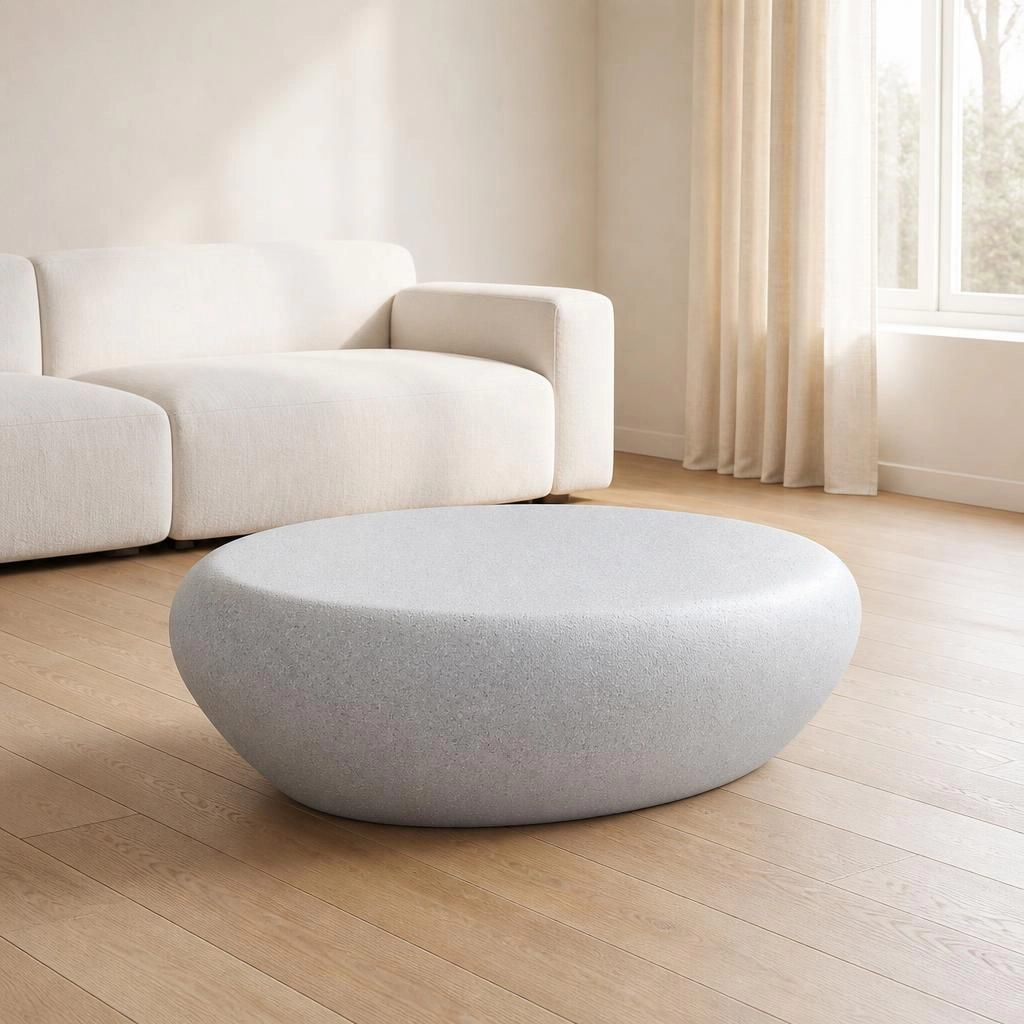 GOODSILO Low Profile Rectangular Fiberglass Accent Table