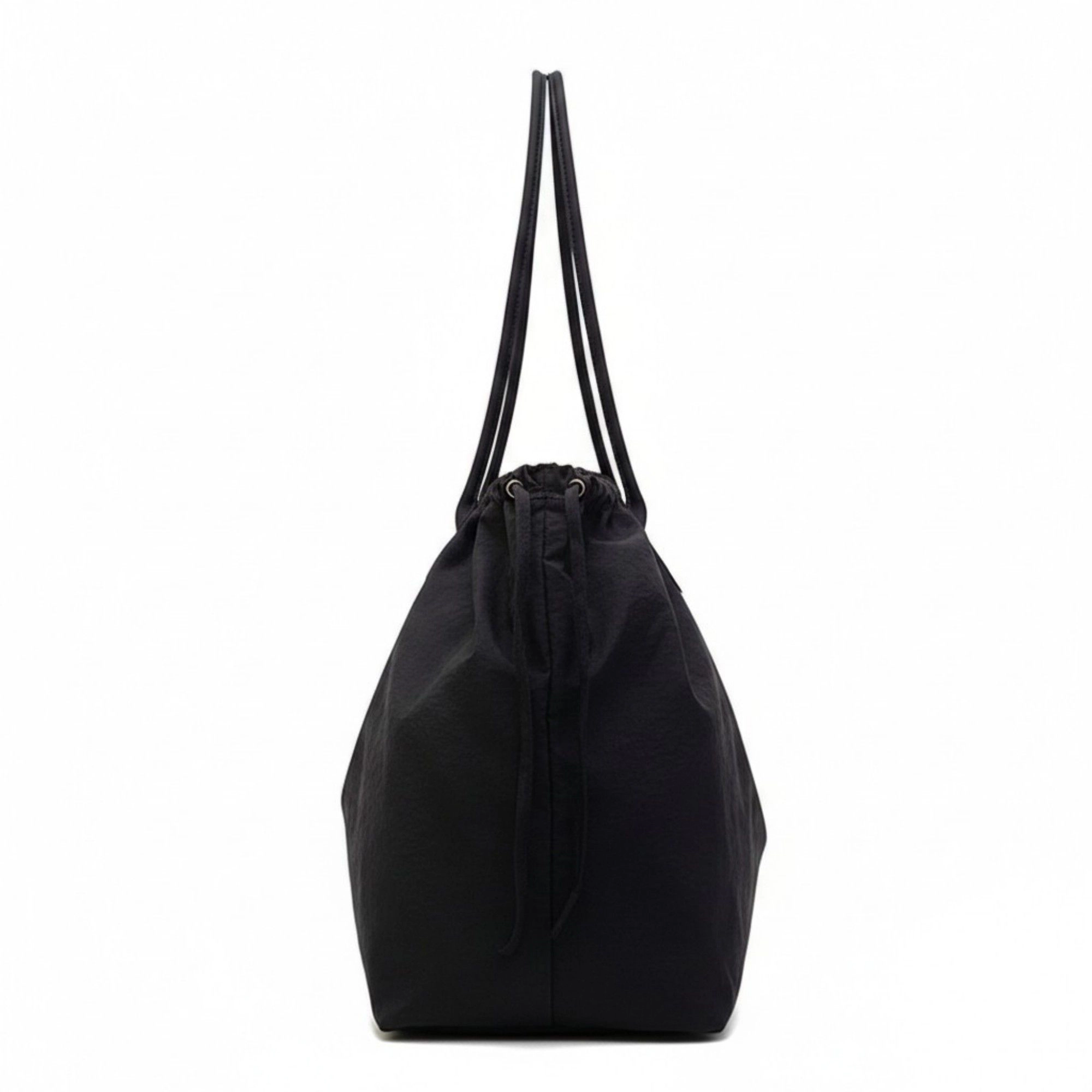 Alilang Women's Nylon Drawstring Shoulder Tote Bag with Soft Slouchy Silhouette and Long Carry Straps 18.9x13.7x5in