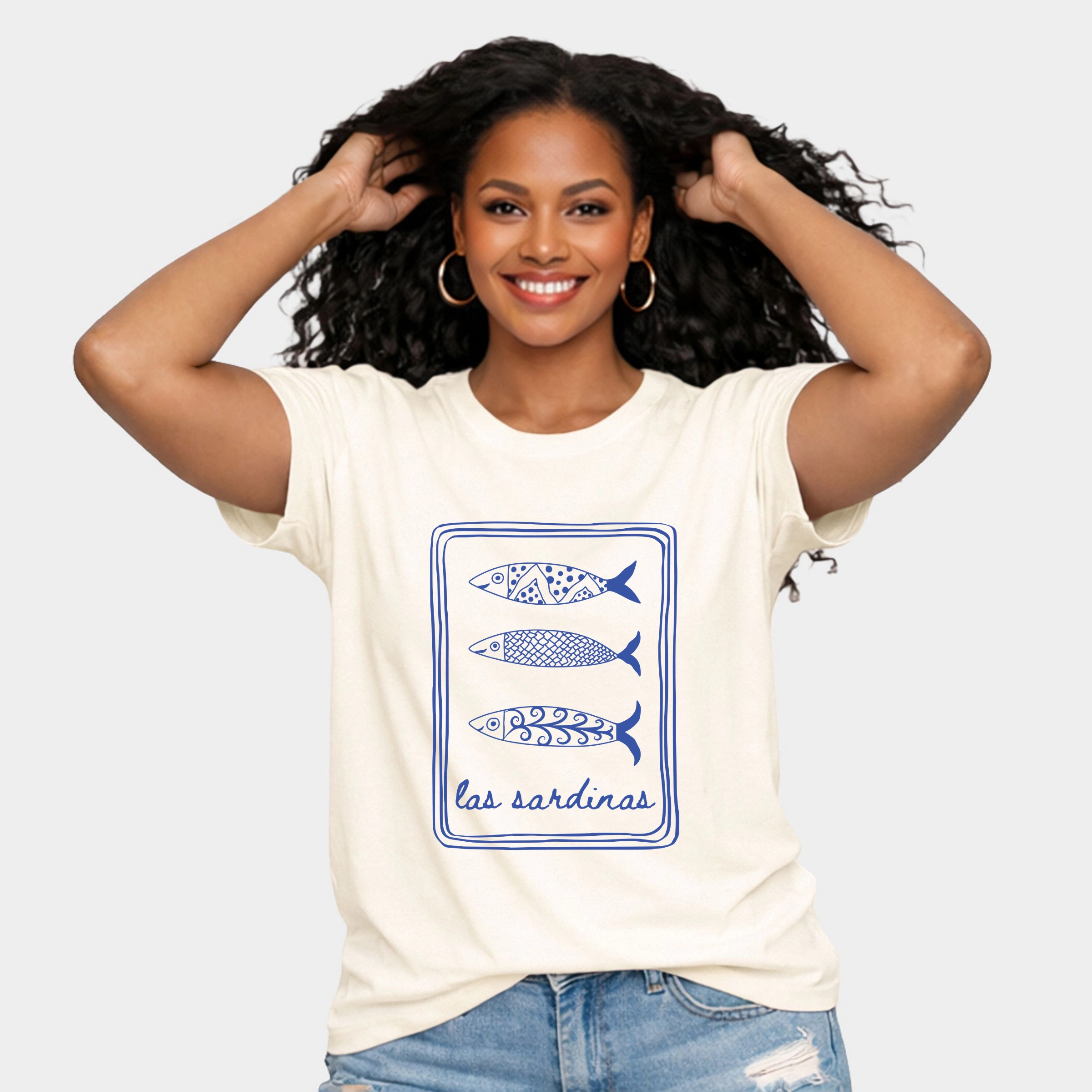 Simply Sage Market - Las Sardinas Women's Short Sleeve Graphic T-Shirt