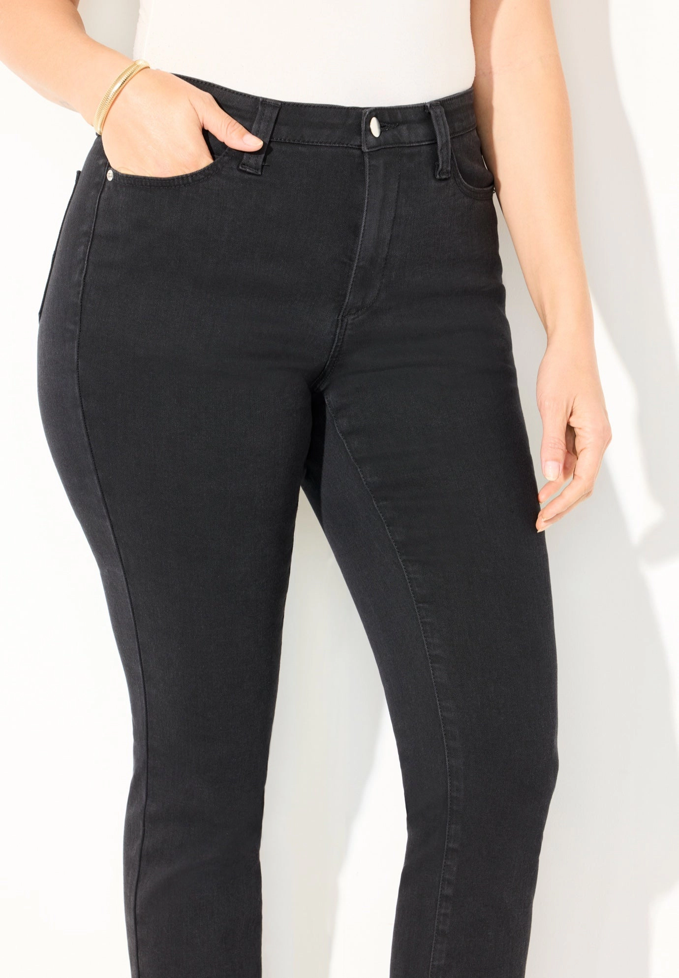 Catherines Women's Plus Synergy Slimming Straight Leg Jean