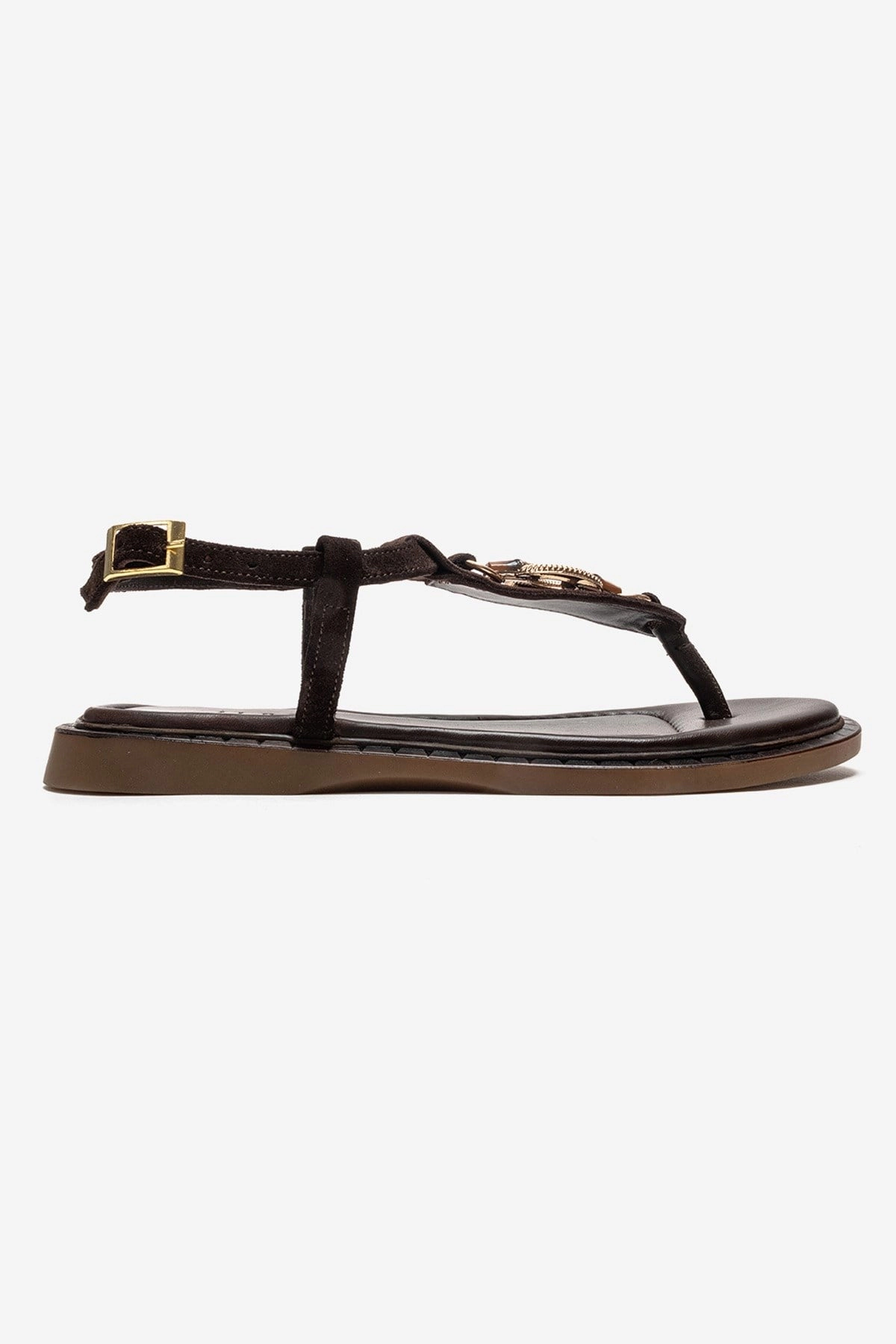 Forever & Always Womens Tiana Leather Buckled Sandals