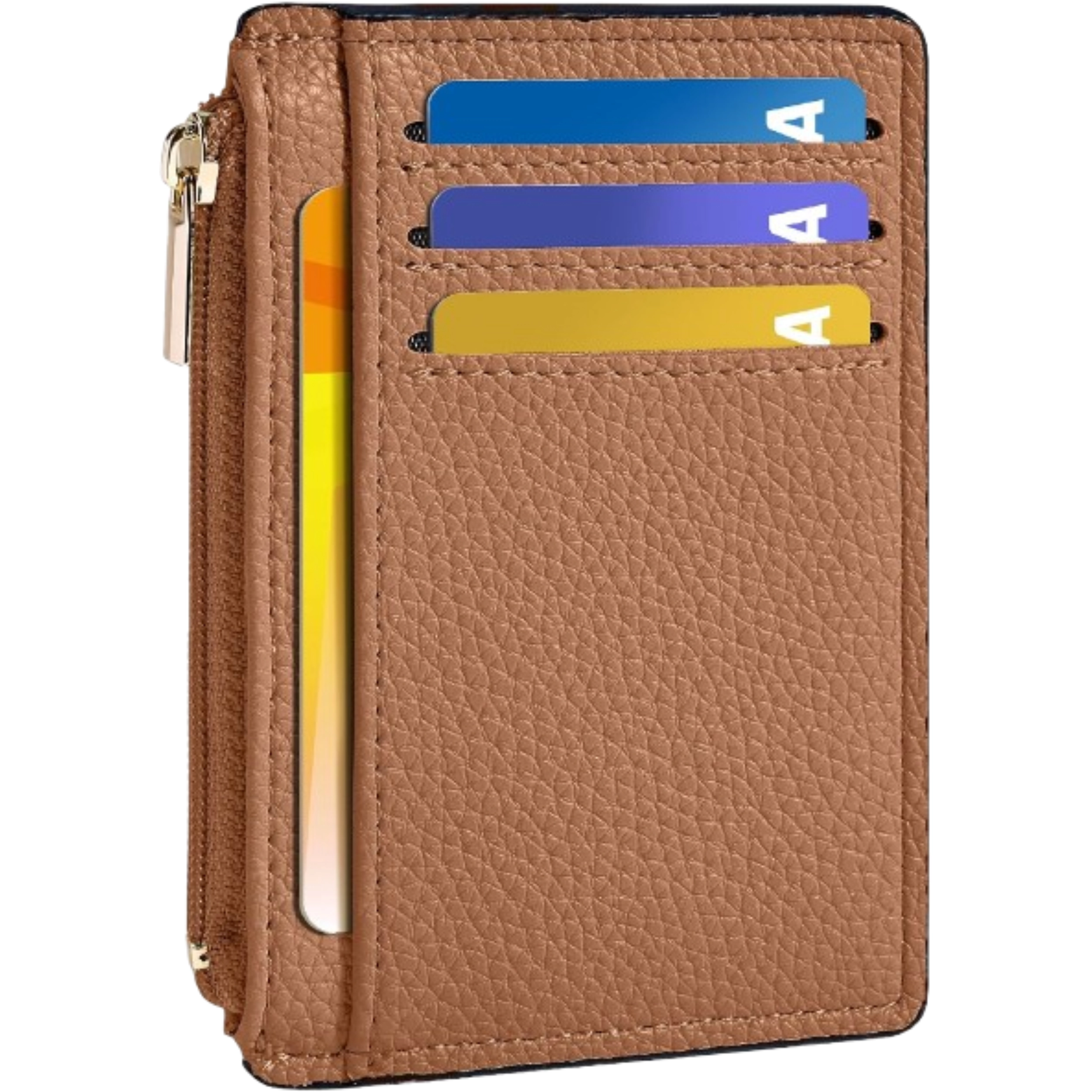 SS Design Women's Slim RFID Card Holder Wallet Brown