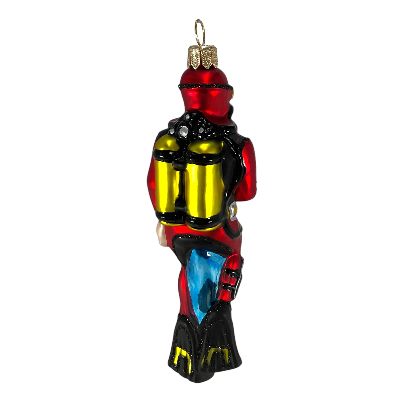 Pinnacle Peak Trading Company Scuba Diver Diving Polish Glass Christmas Ornament Made in Poland Decoration